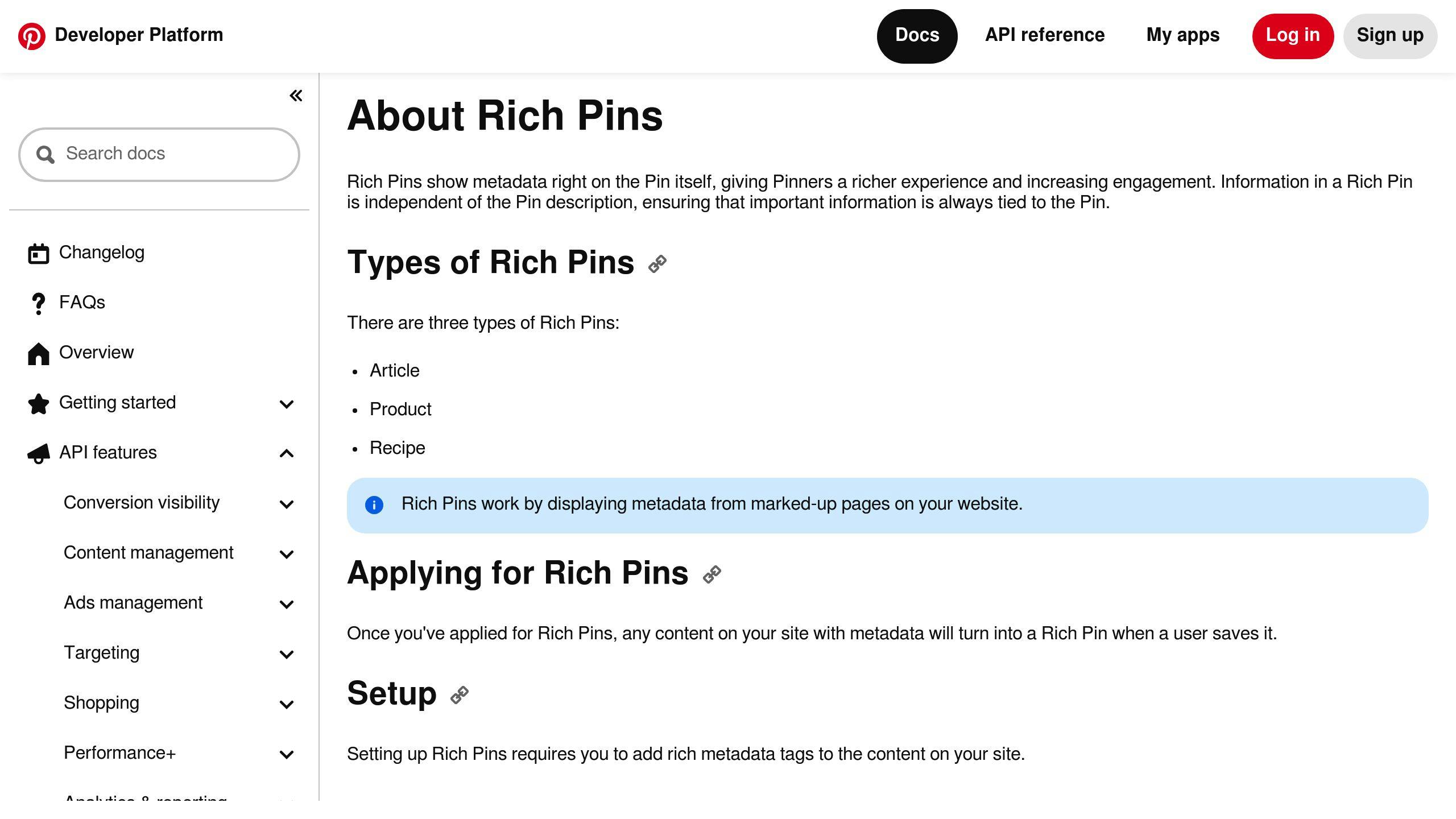 Rich Pins