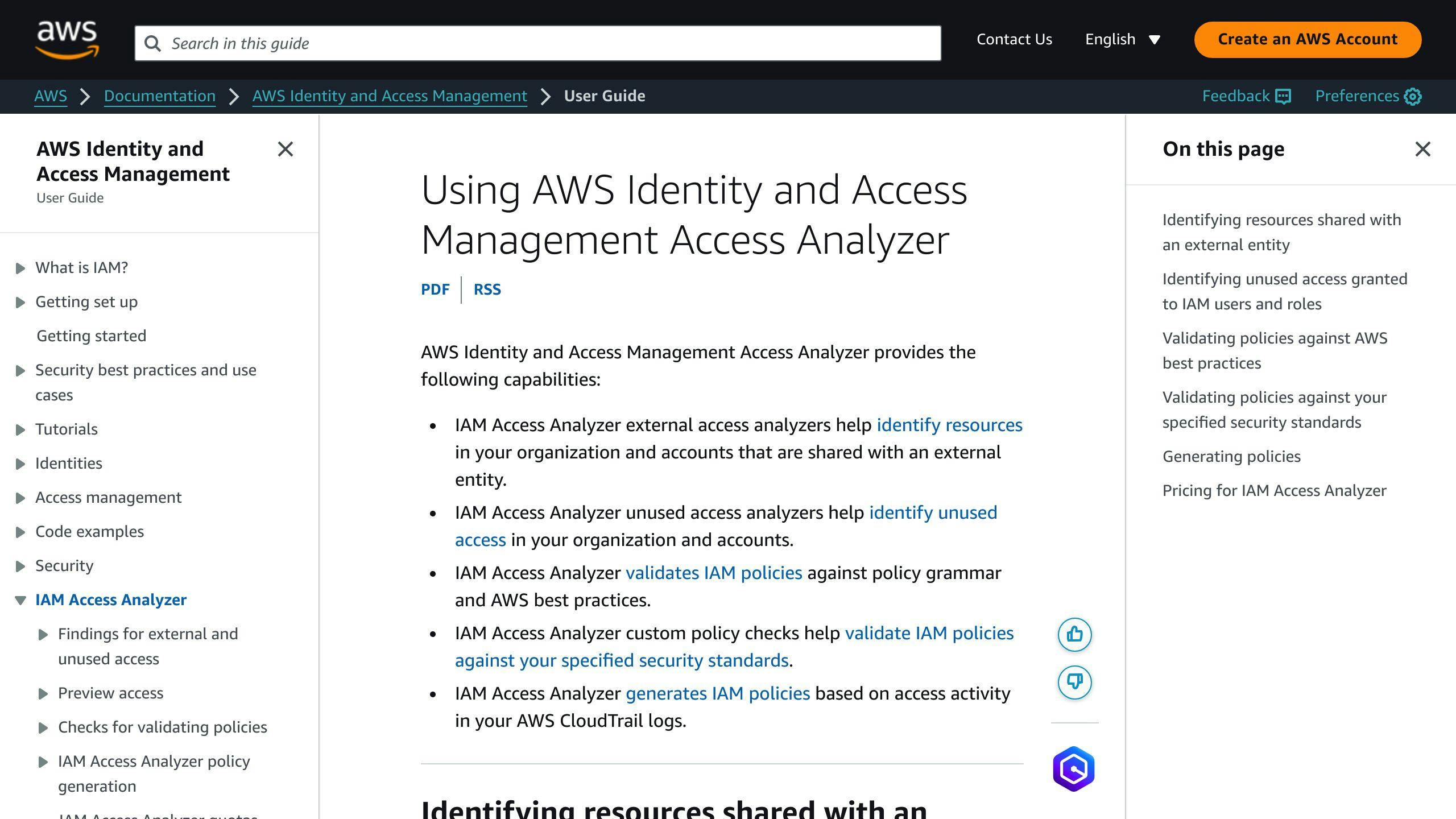 AWS IAM Access Analyzer