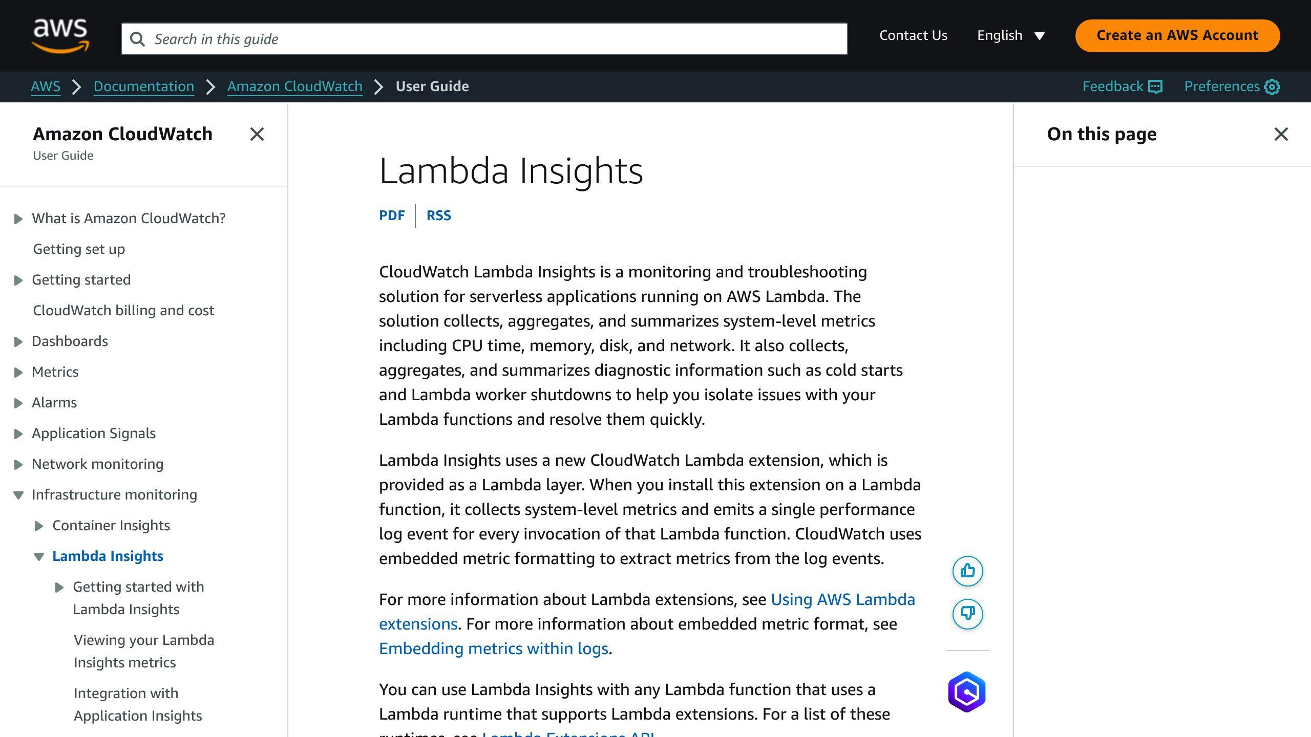 AWS Lambda Insights