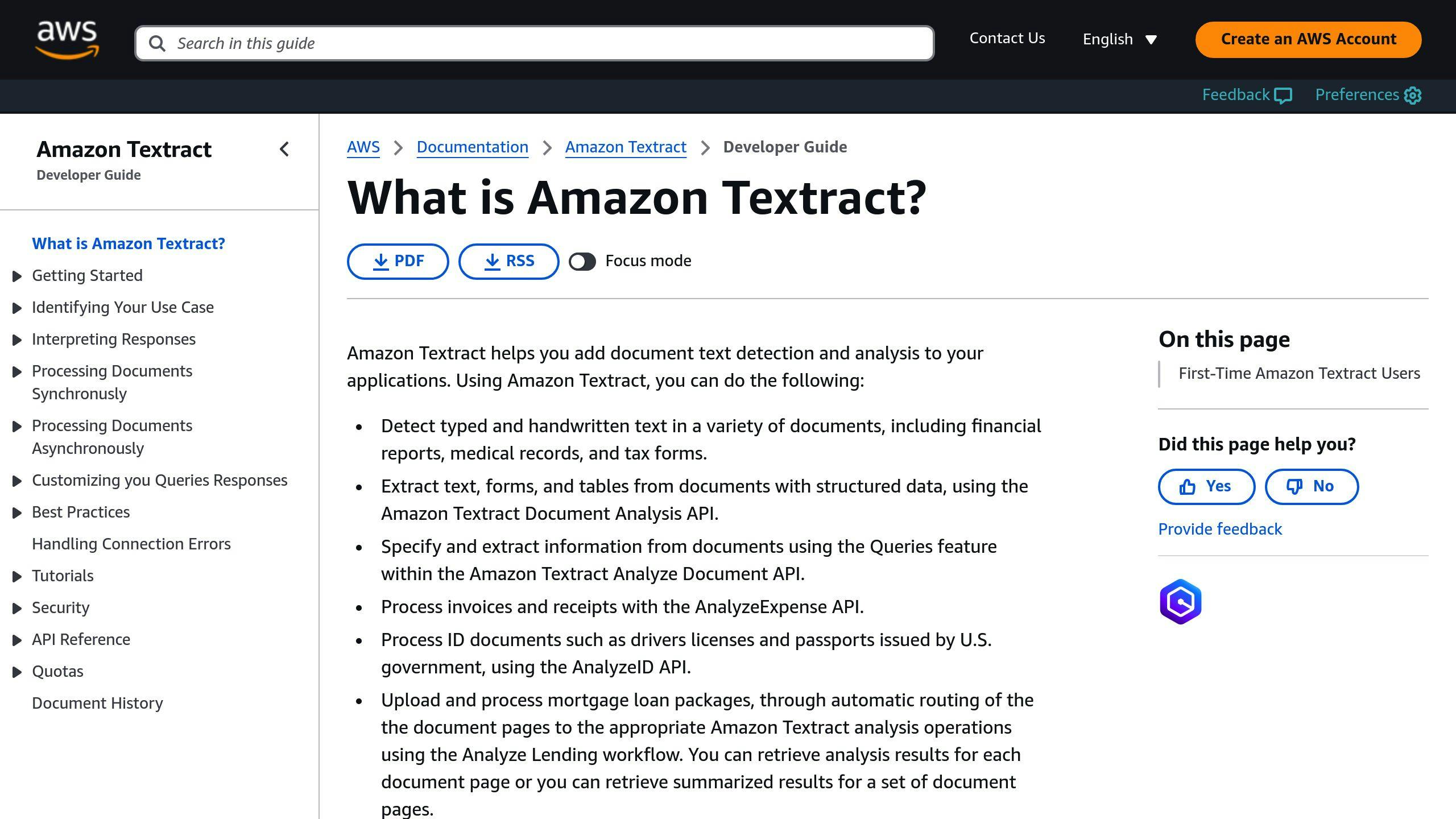 Amazon Textract