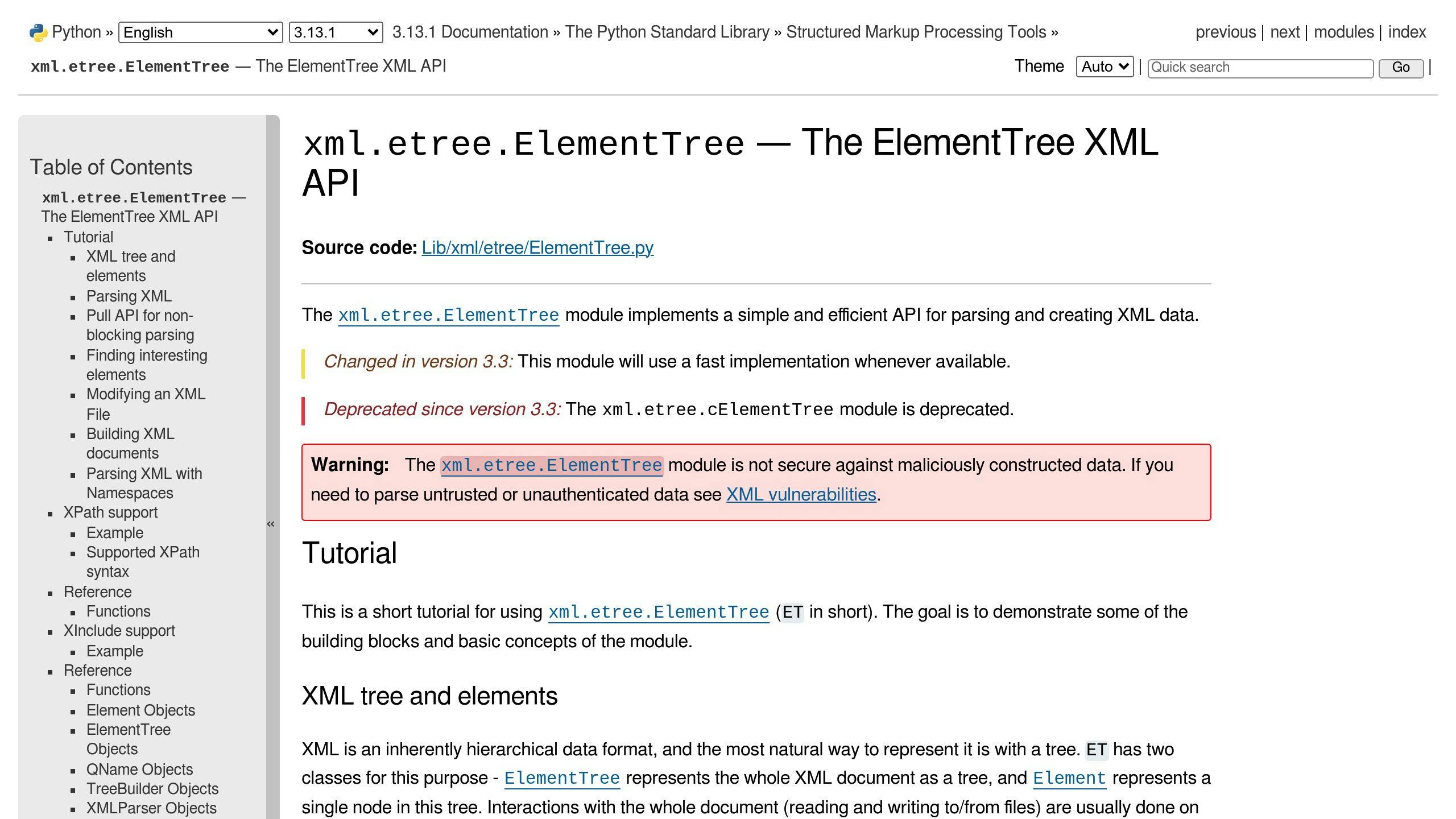 ElementTree