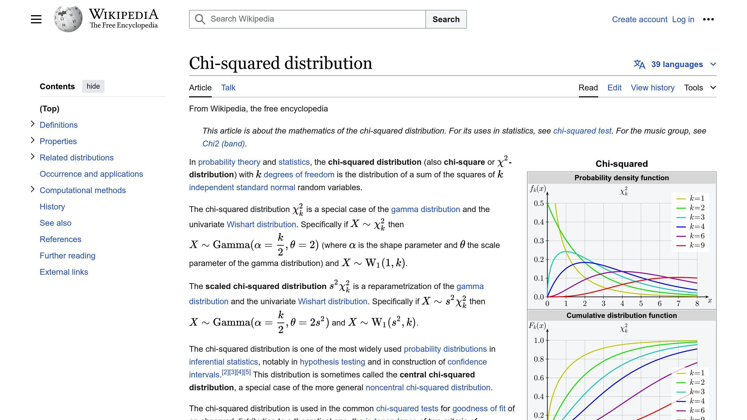 Running Chi-Square Distribution Method