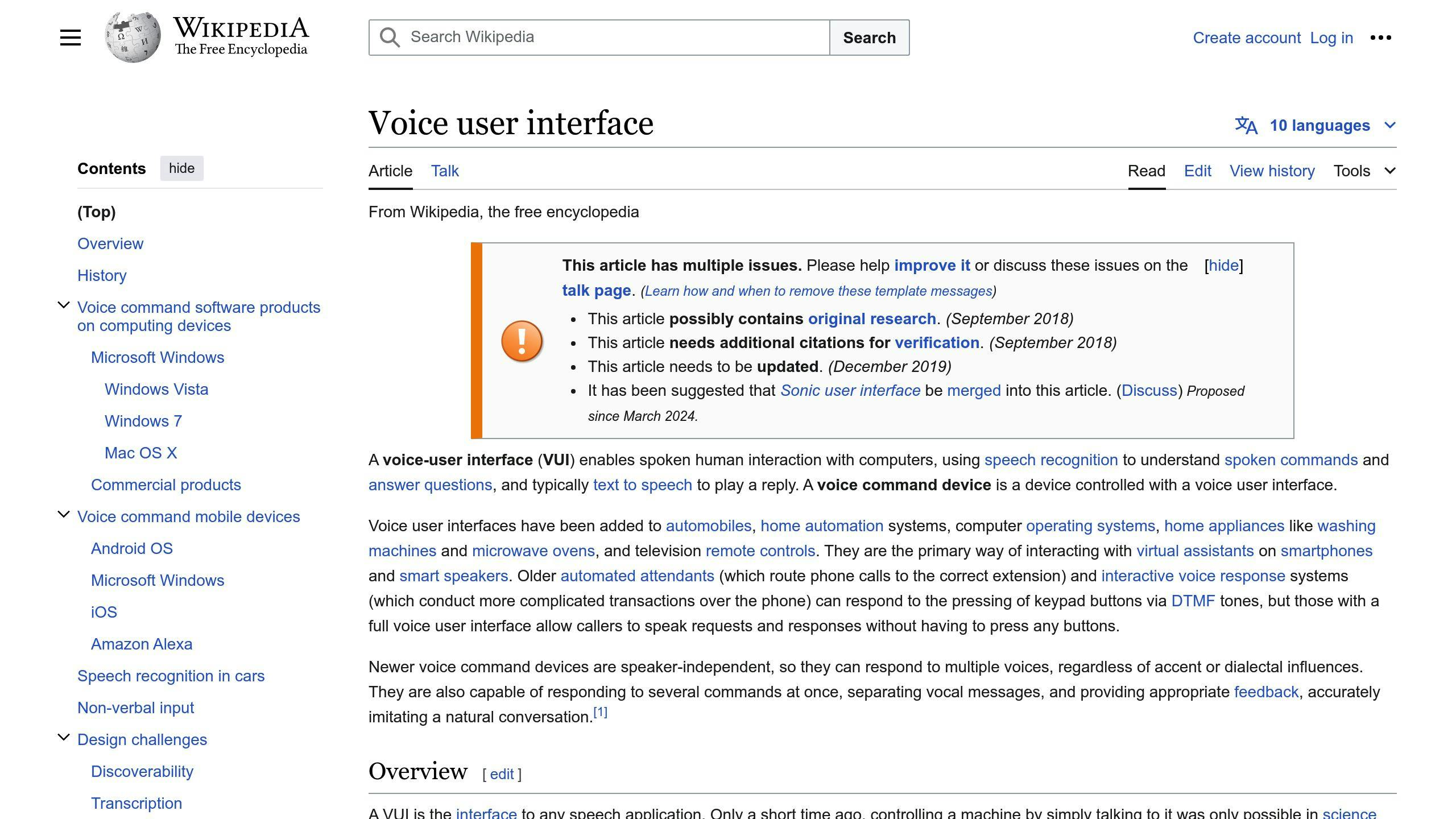 Voice User Interface