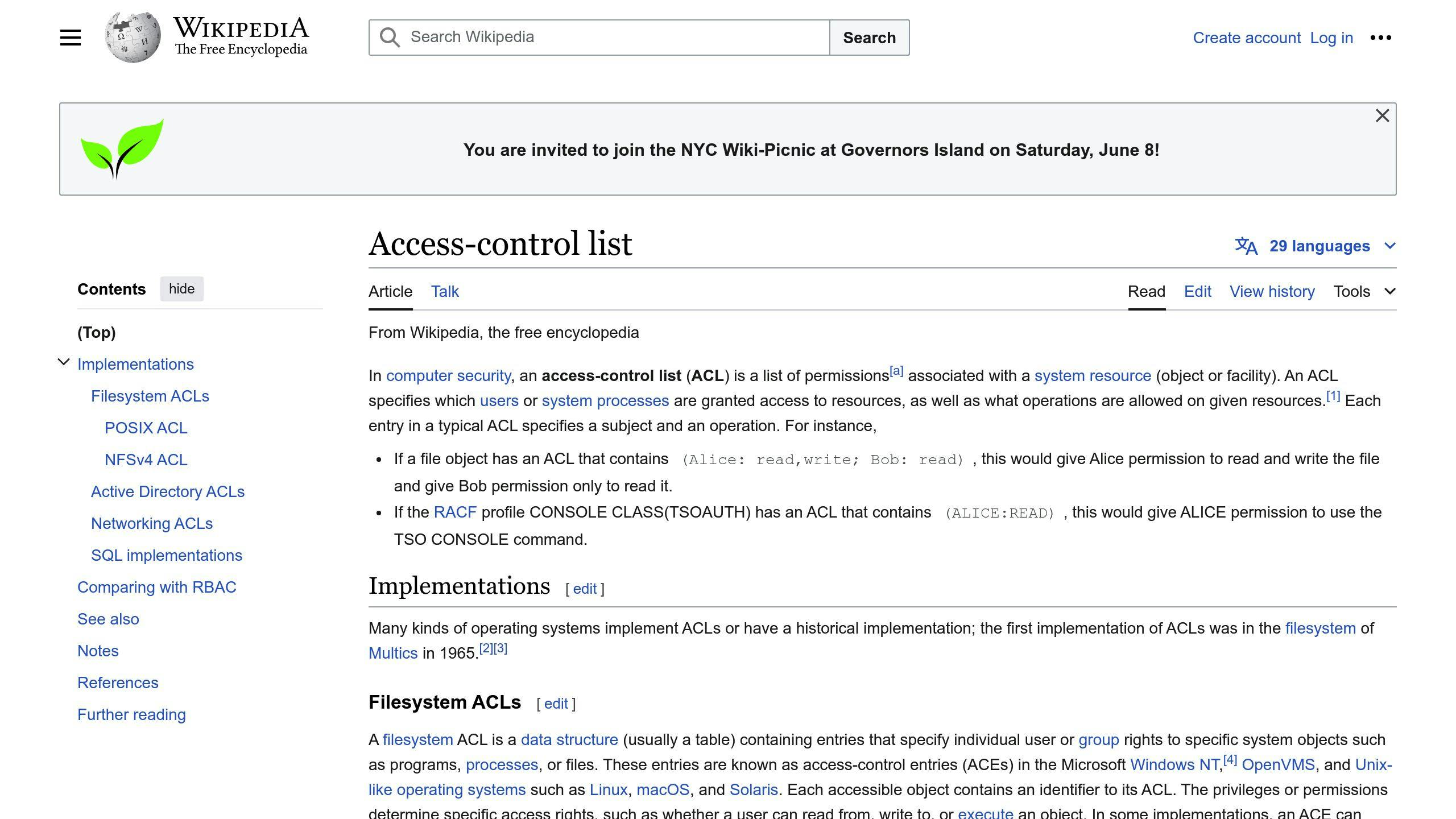 Access Control Lists