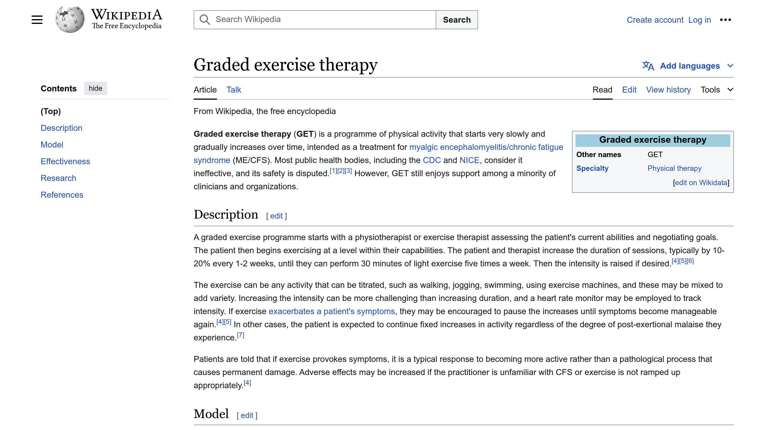 Graded Exercise Therapy