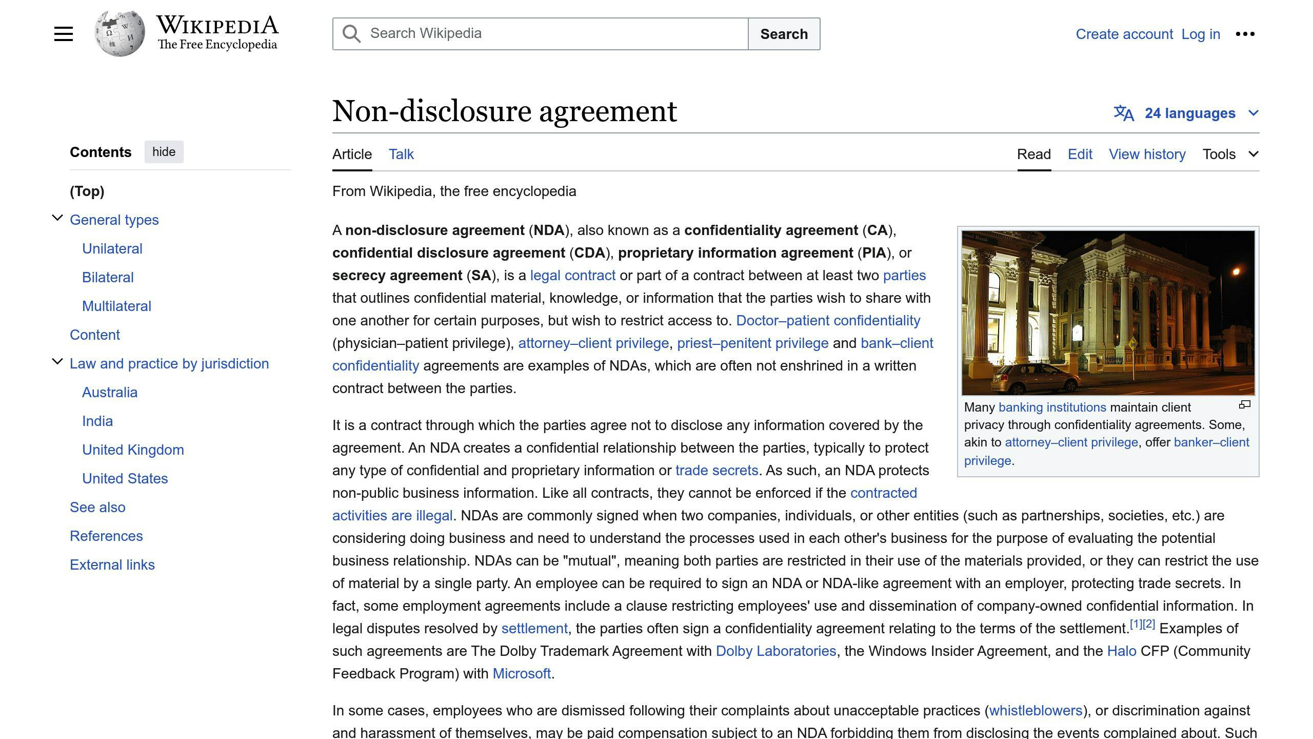 Non-Disclosure Agreements