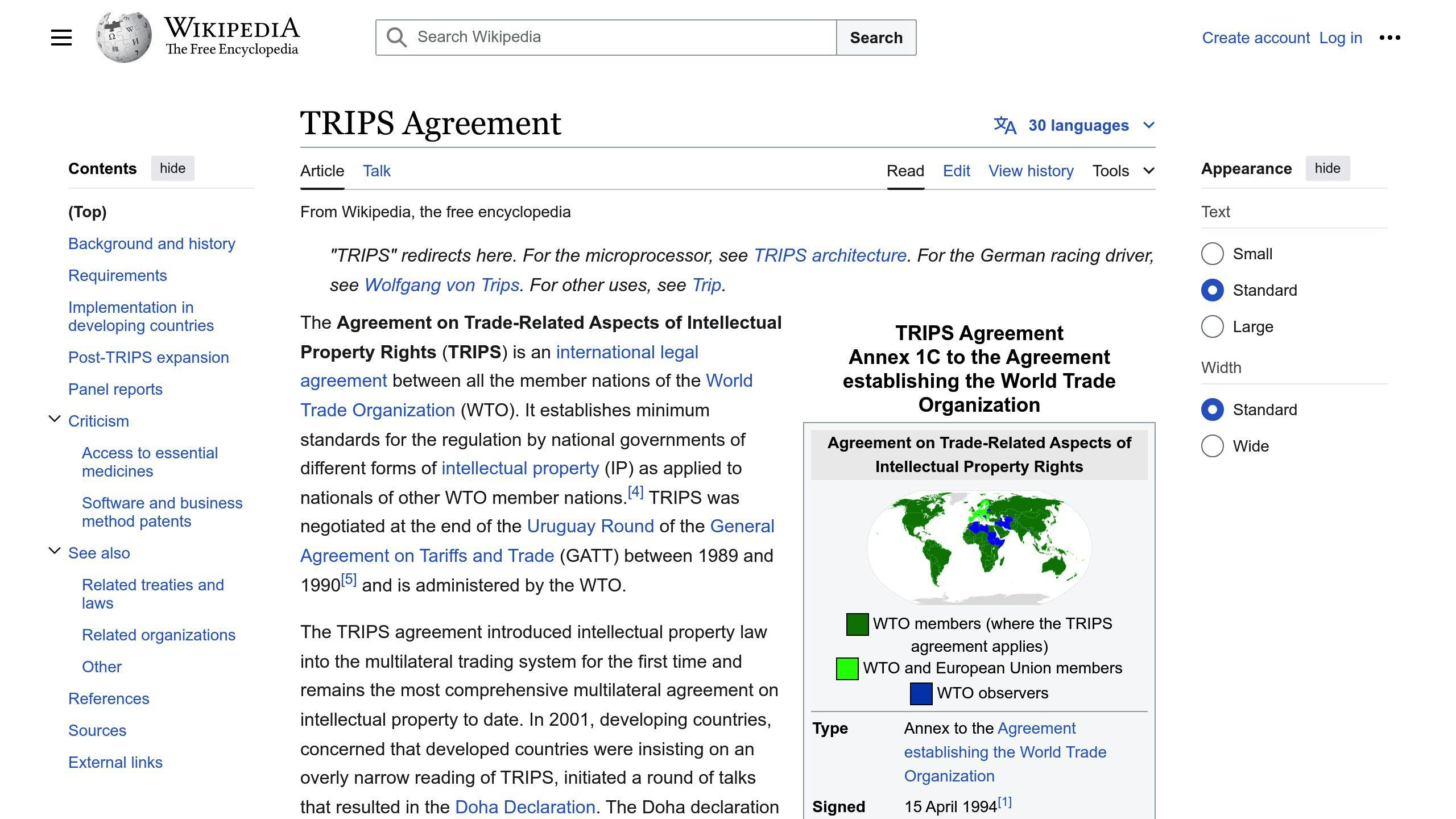 TRIPS Agreement