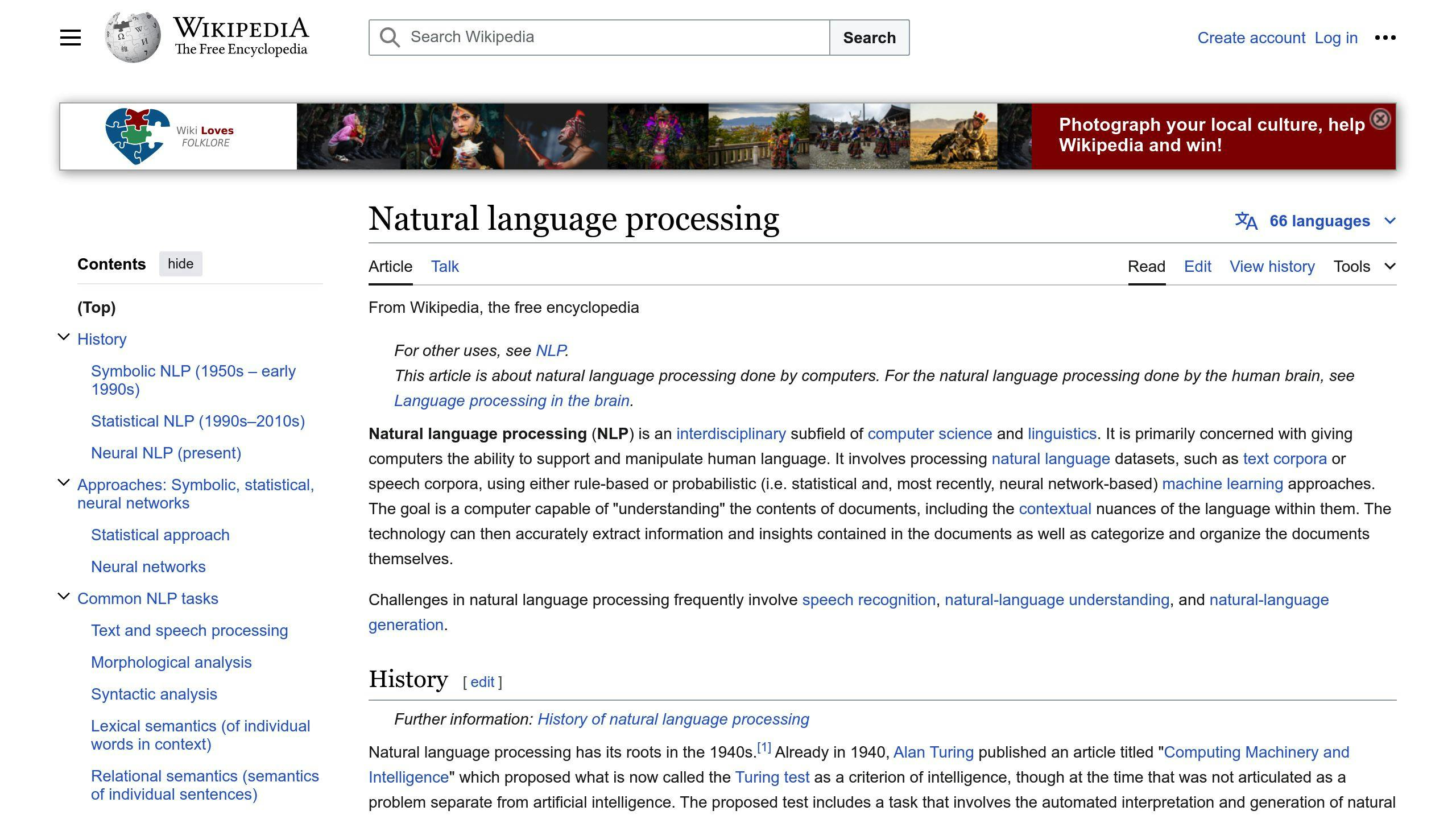 natural language processing