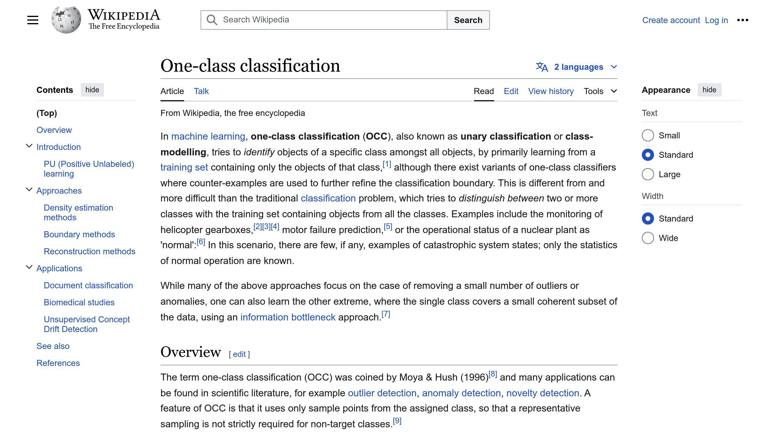 One-Class Support Vector Machines