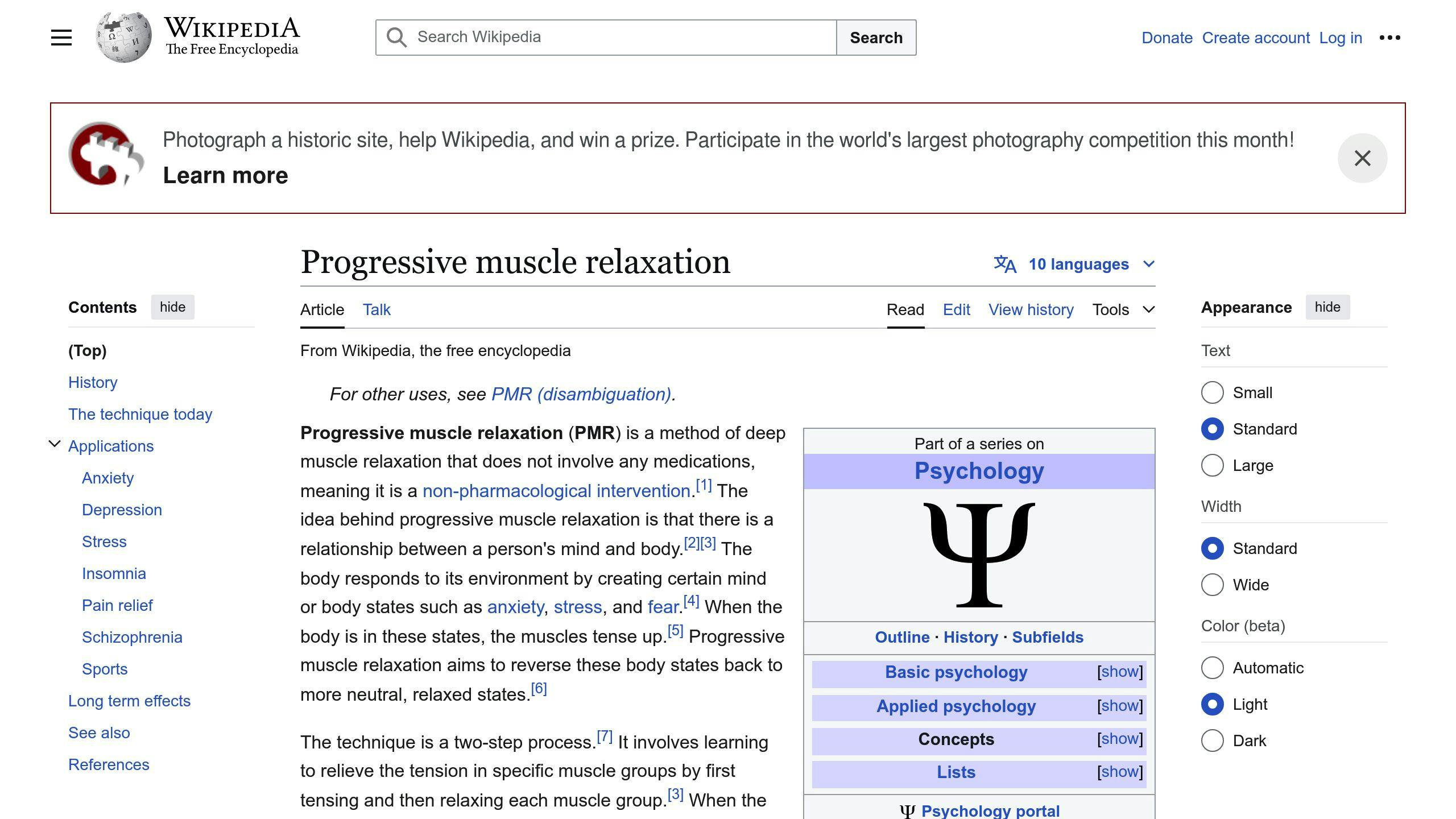 Progressive Muscle Relaxation