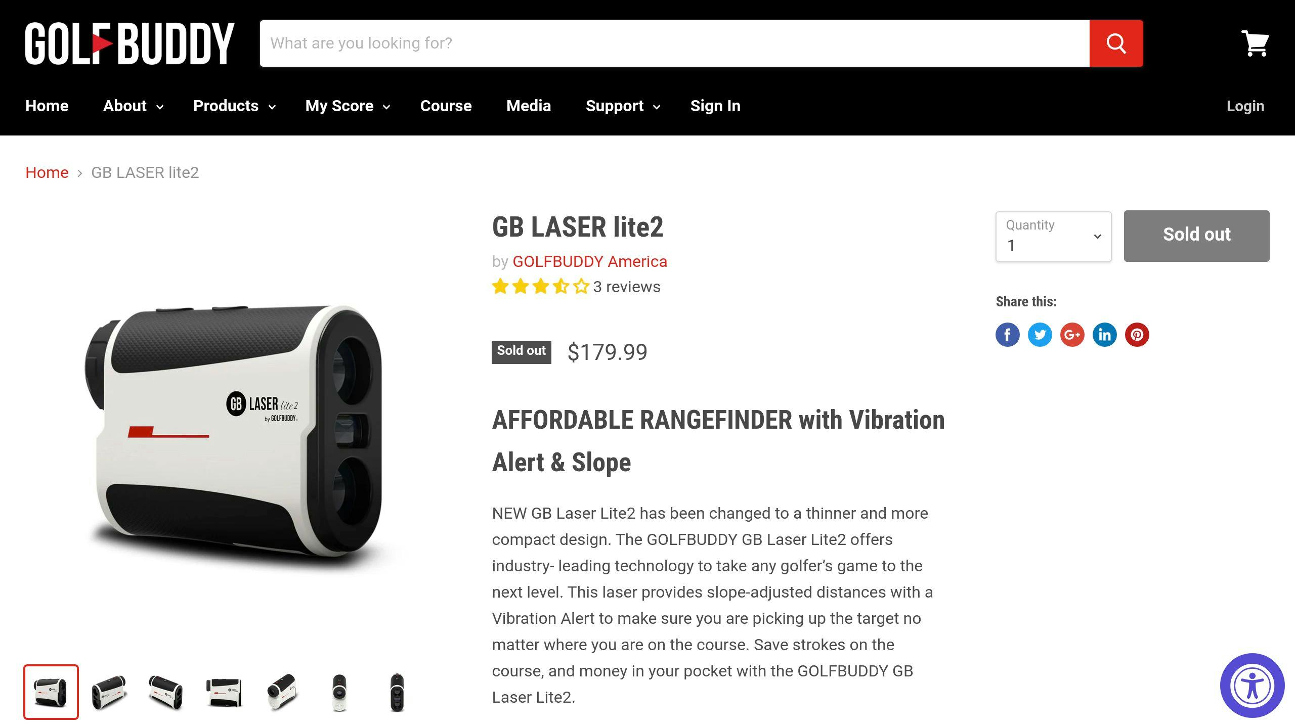 GolfBuddy Laser Lite 2