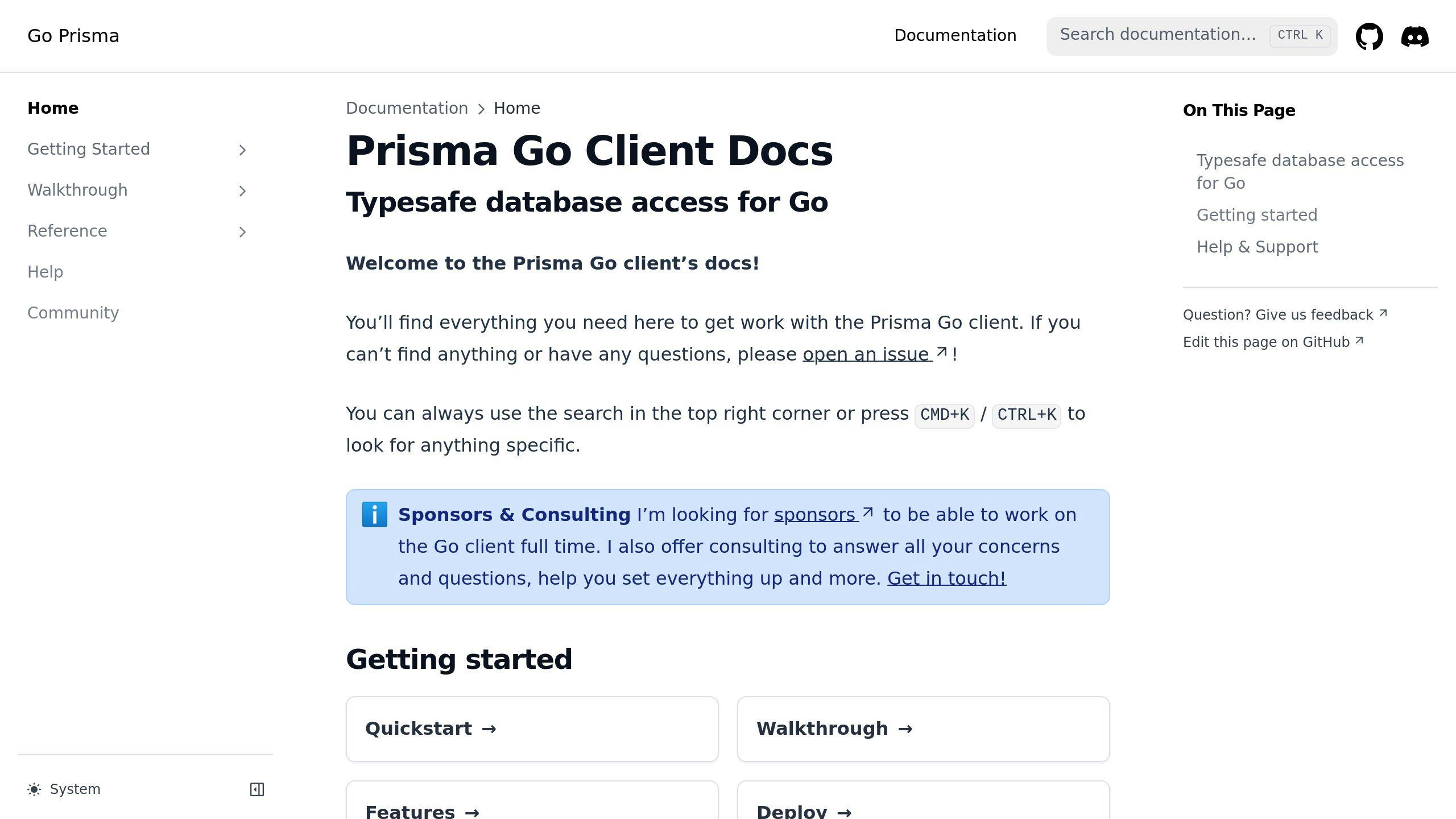 Prisma Client Go