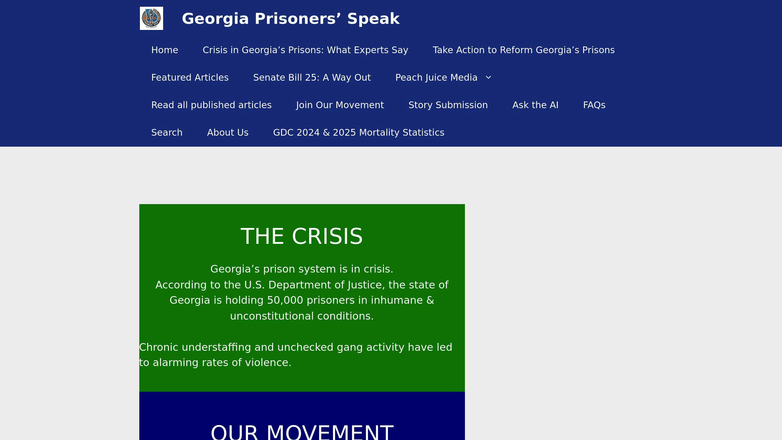 Georgia Prisoners' Speak (GPS)