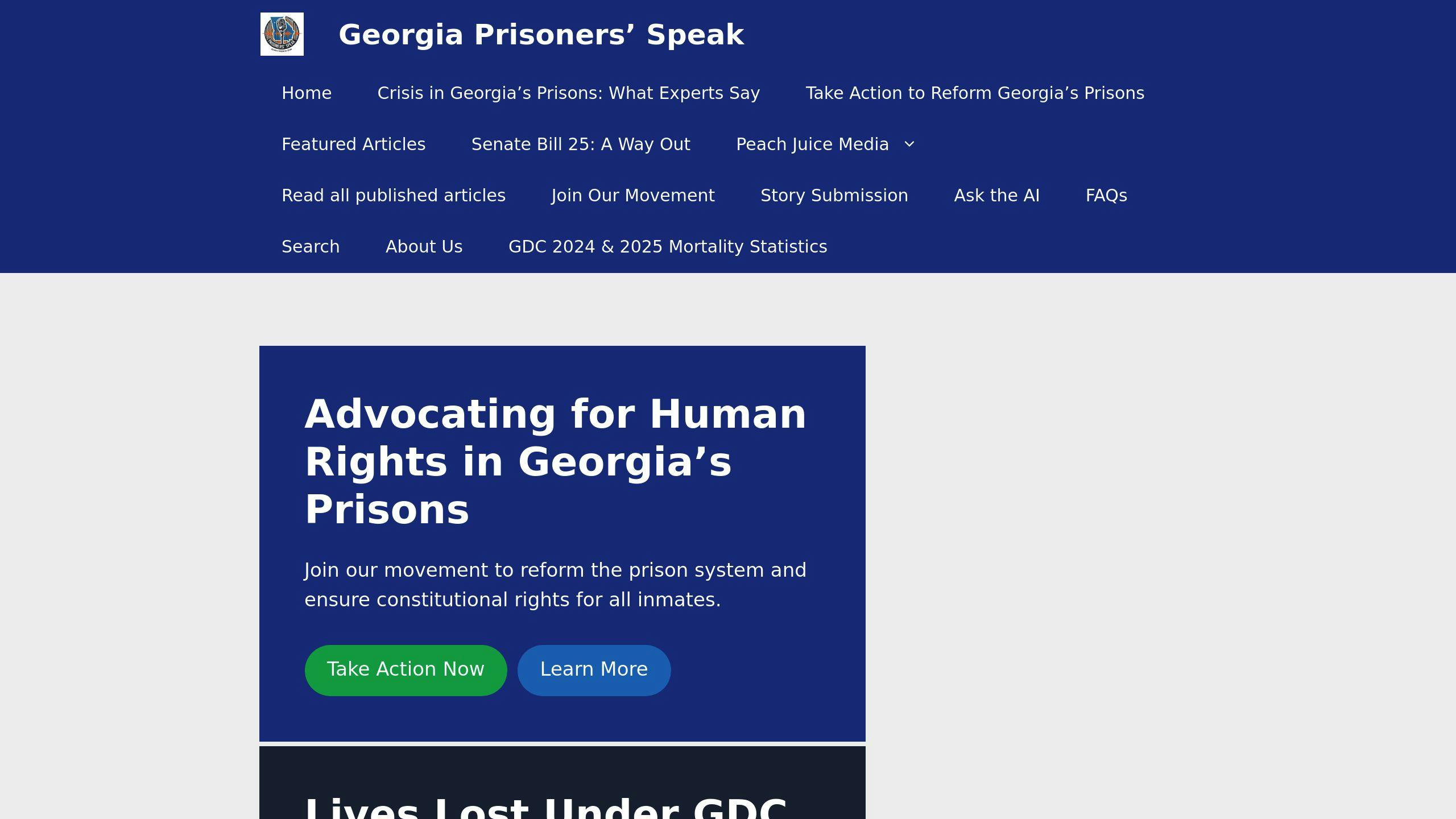 Georgia Prisoners' Speak