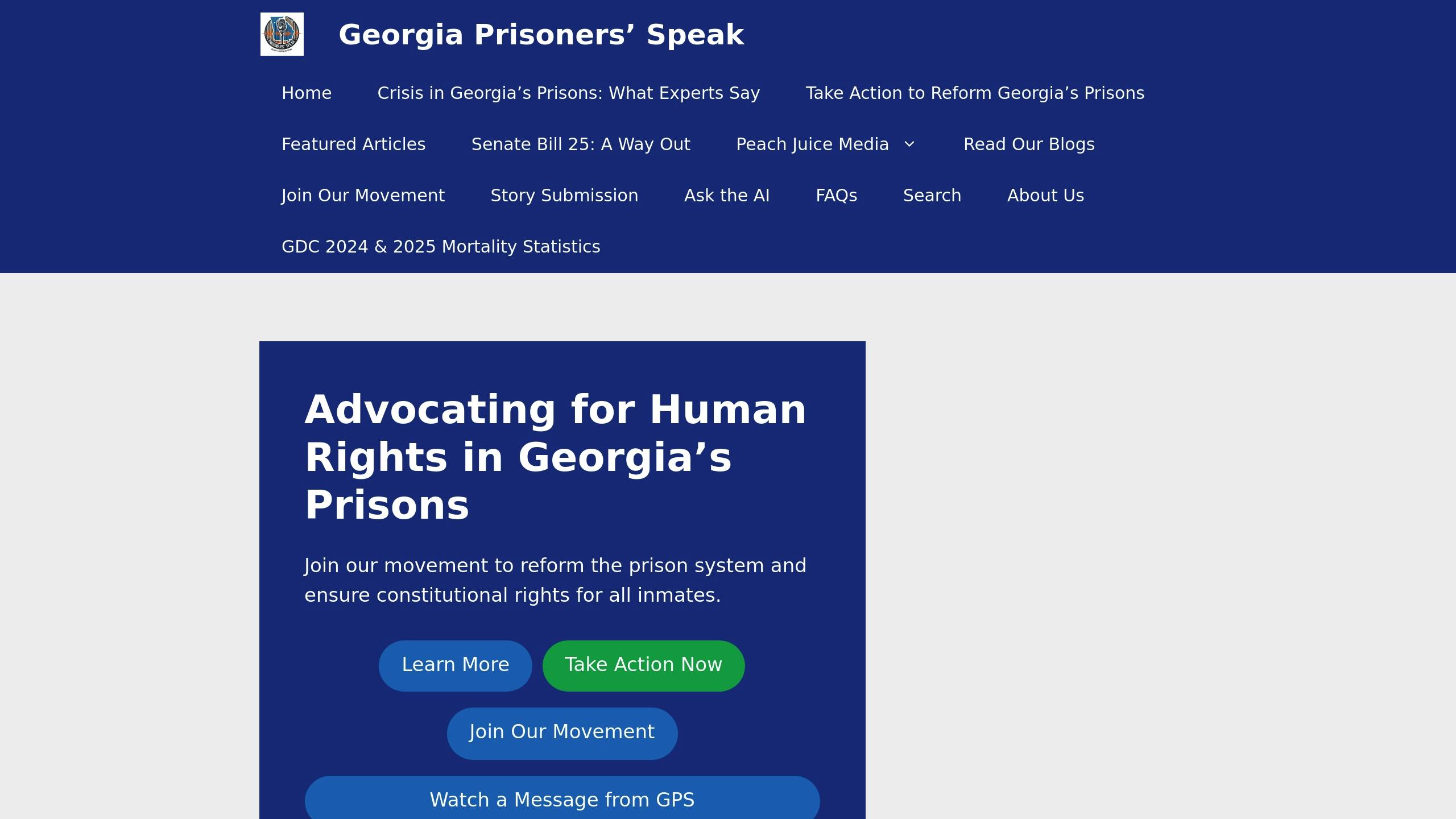 Georgia Prisoners' Speak