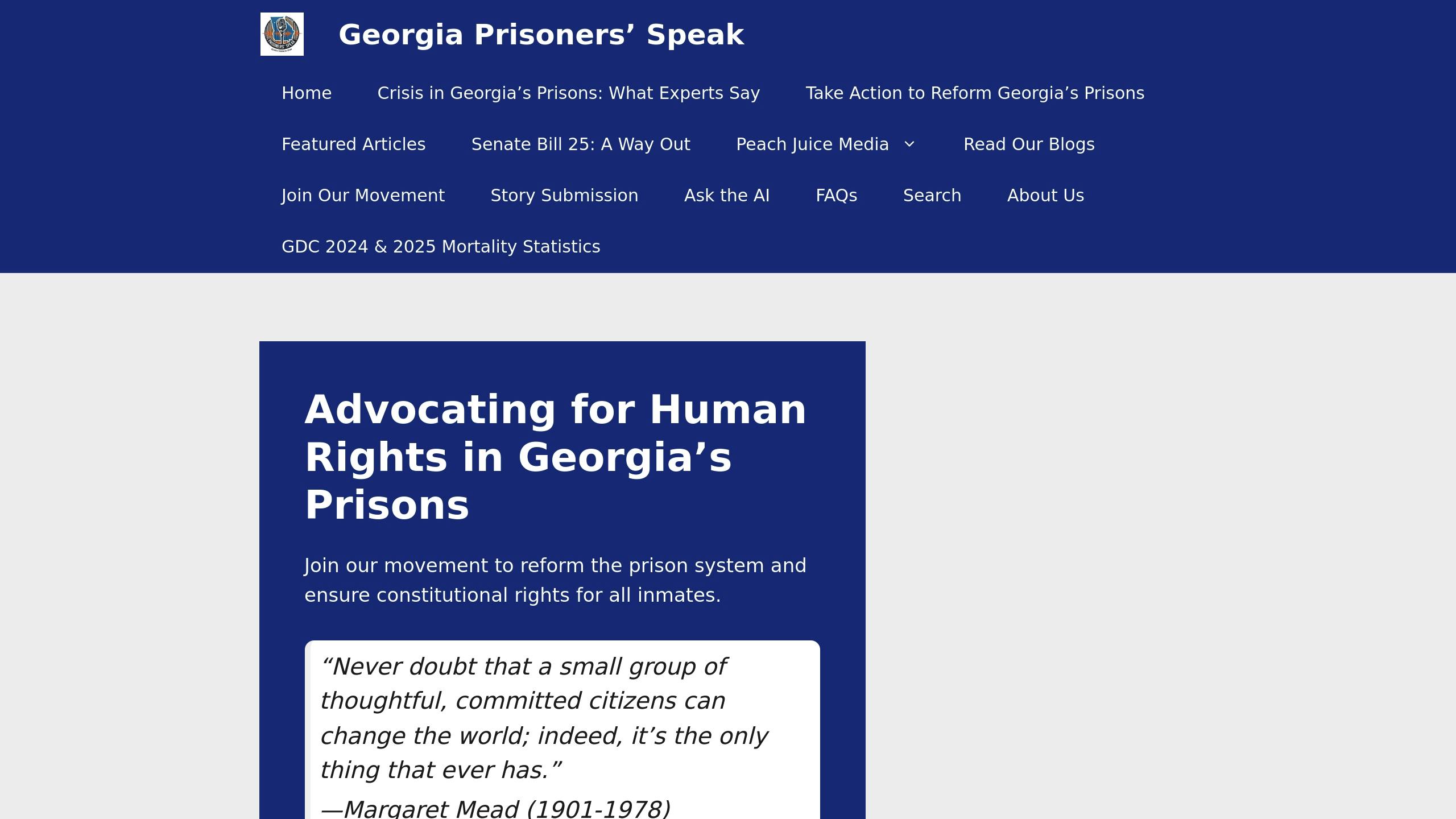 Georgia Prisoners' Speak