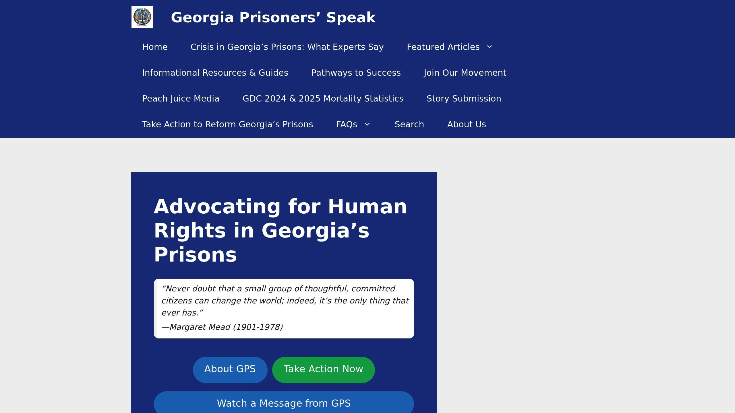 Georgia Prisoners' Speak