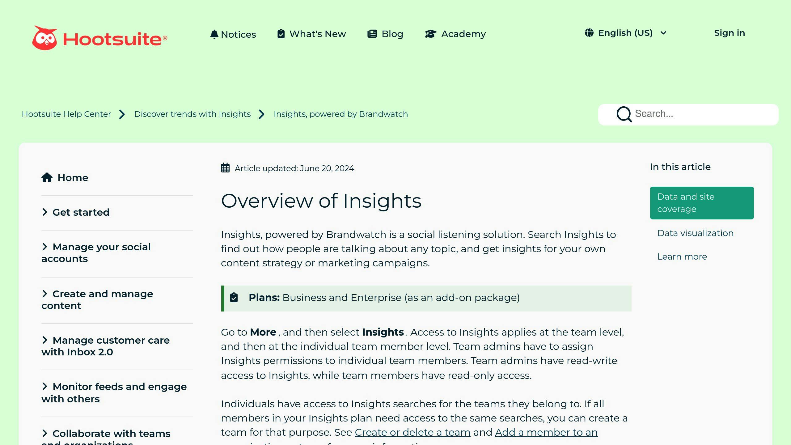 Hootsuite Insights