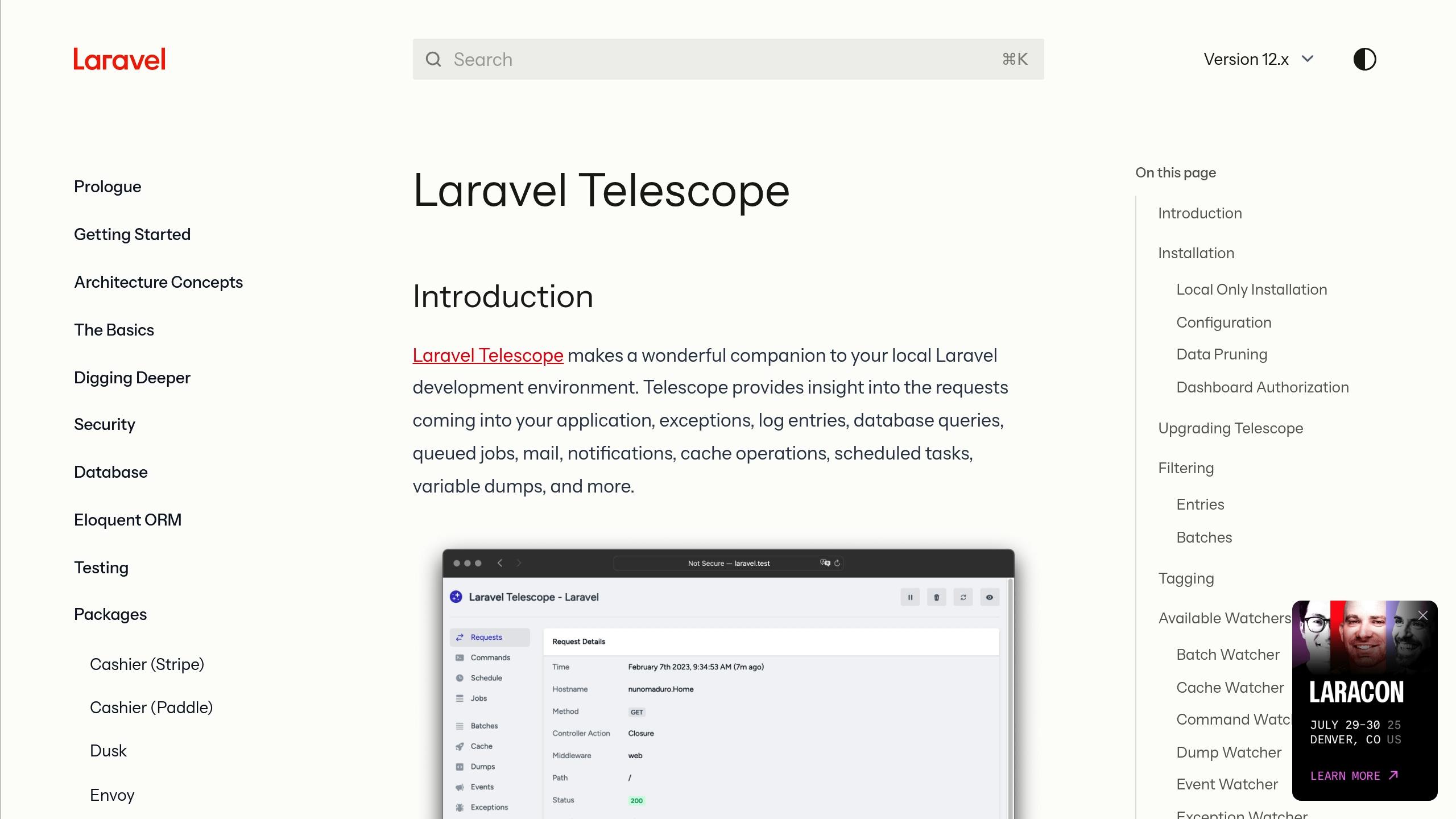 Laravel Telescope