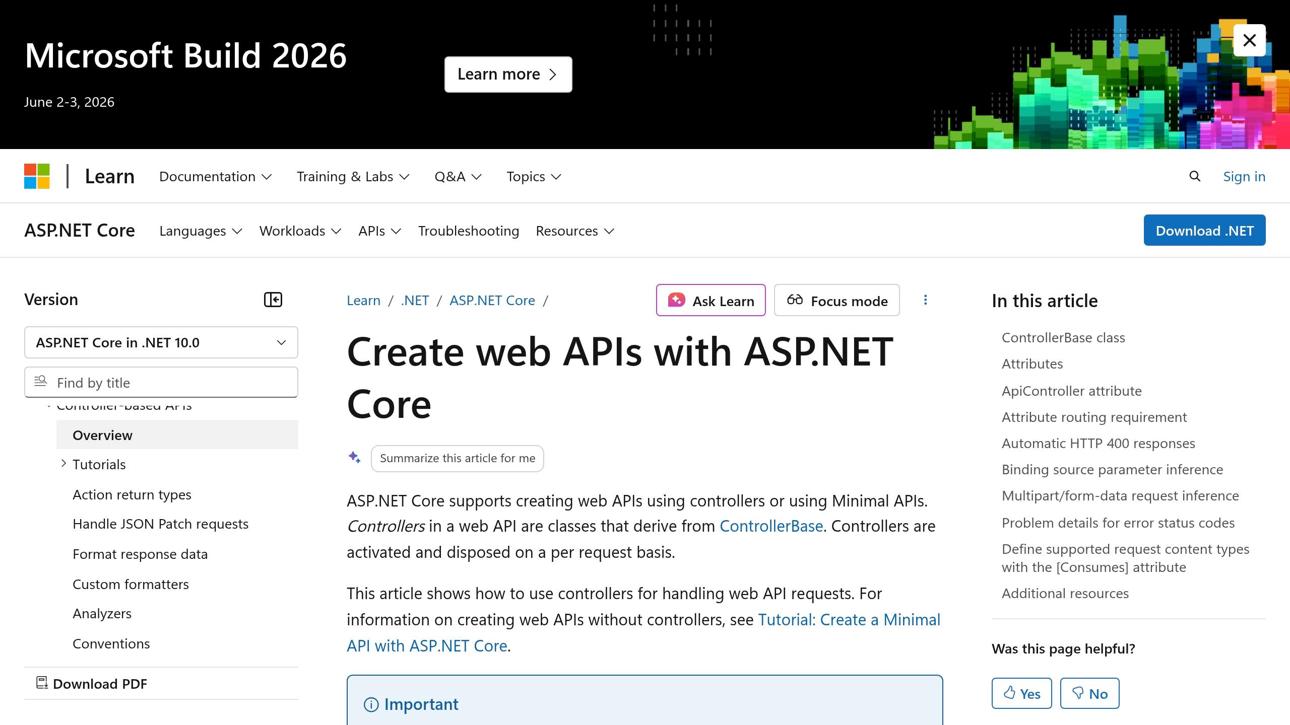 ASP .NET Core Web API