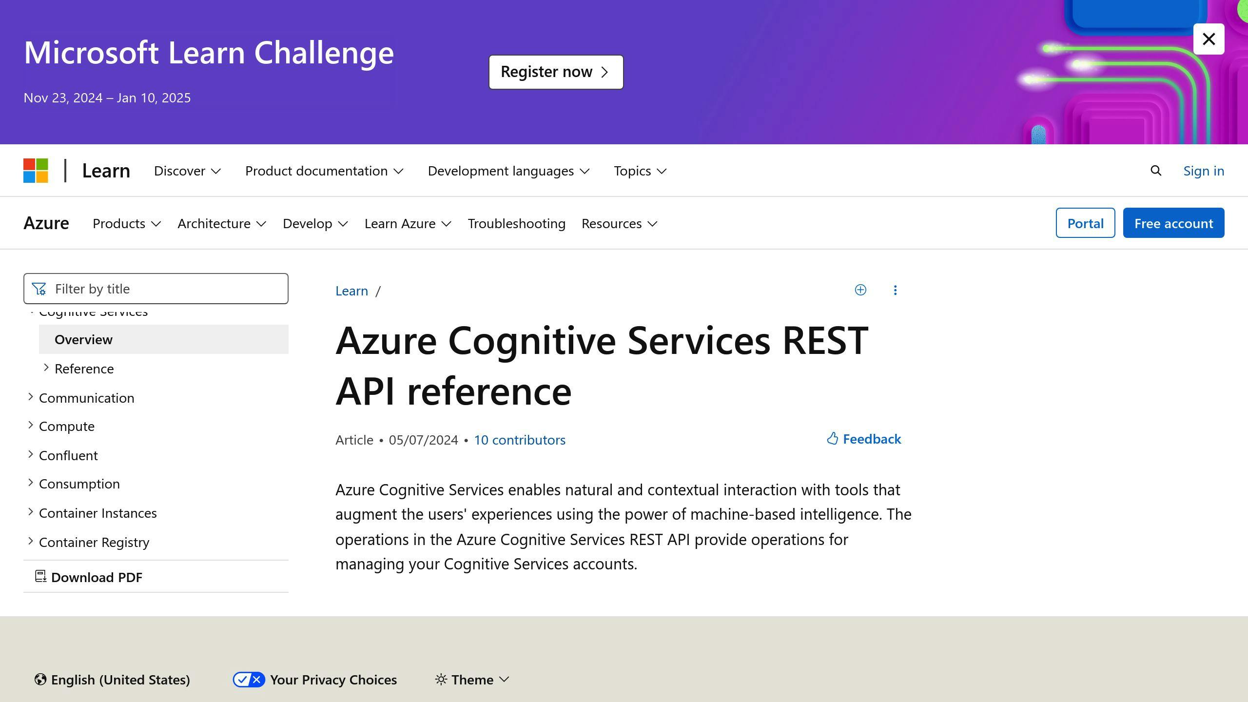 Azure Cognitive Services