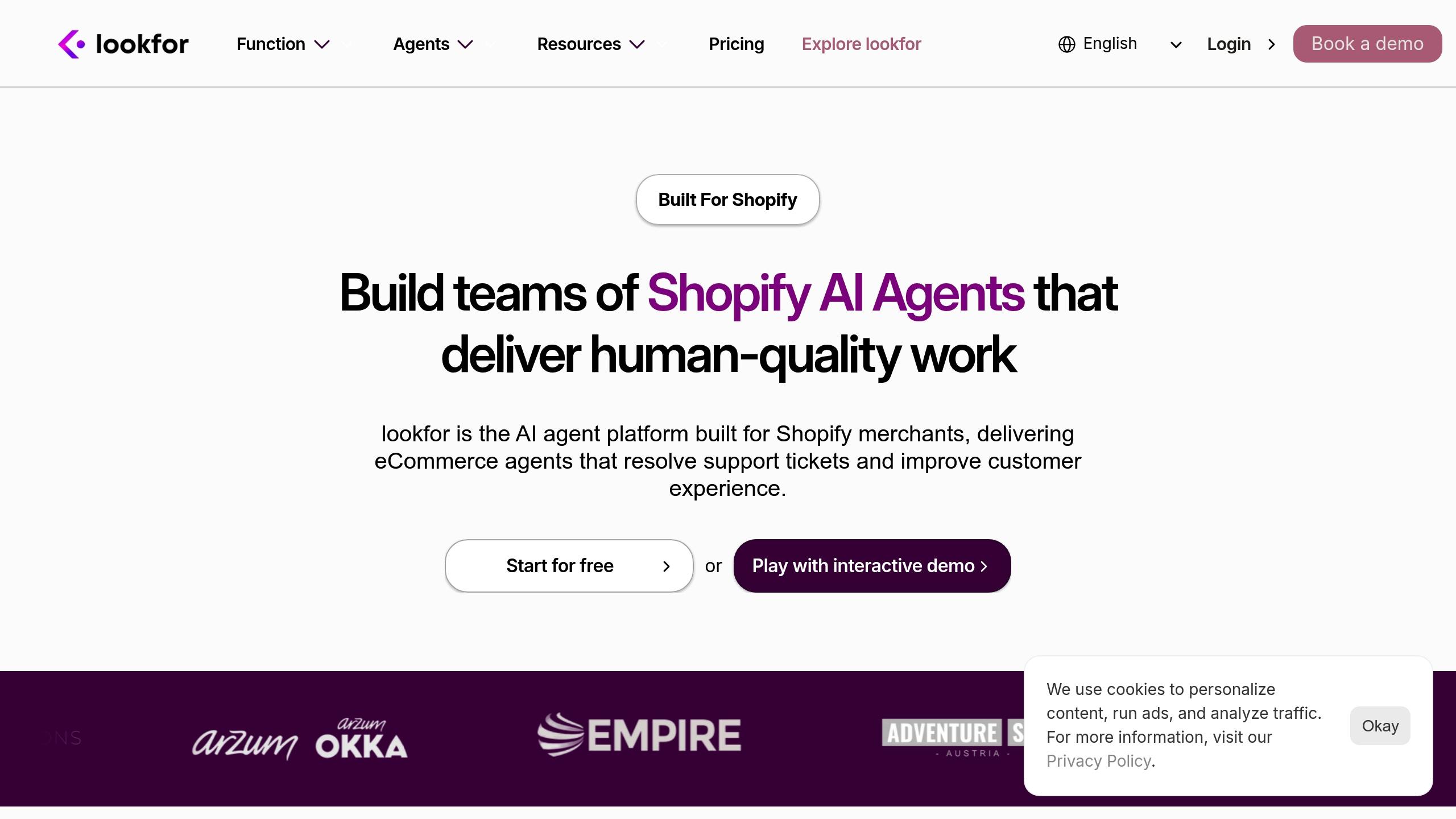 Lookfor AI Agent for Shopify