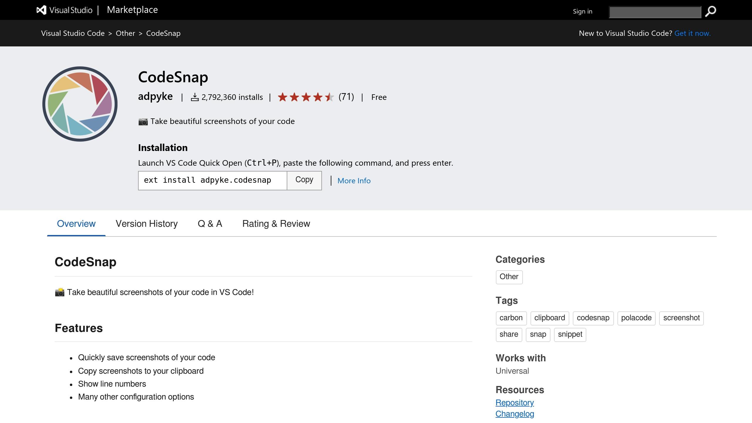 CodeSnap