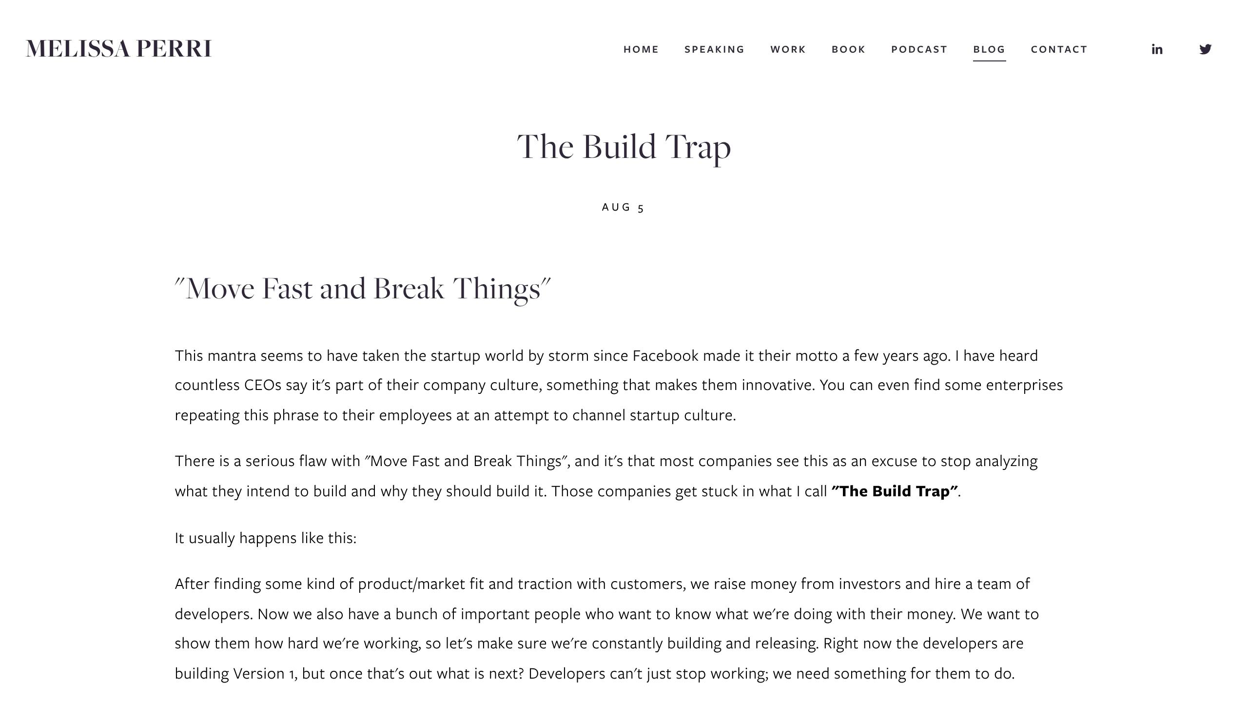 Escaping the Build Trap