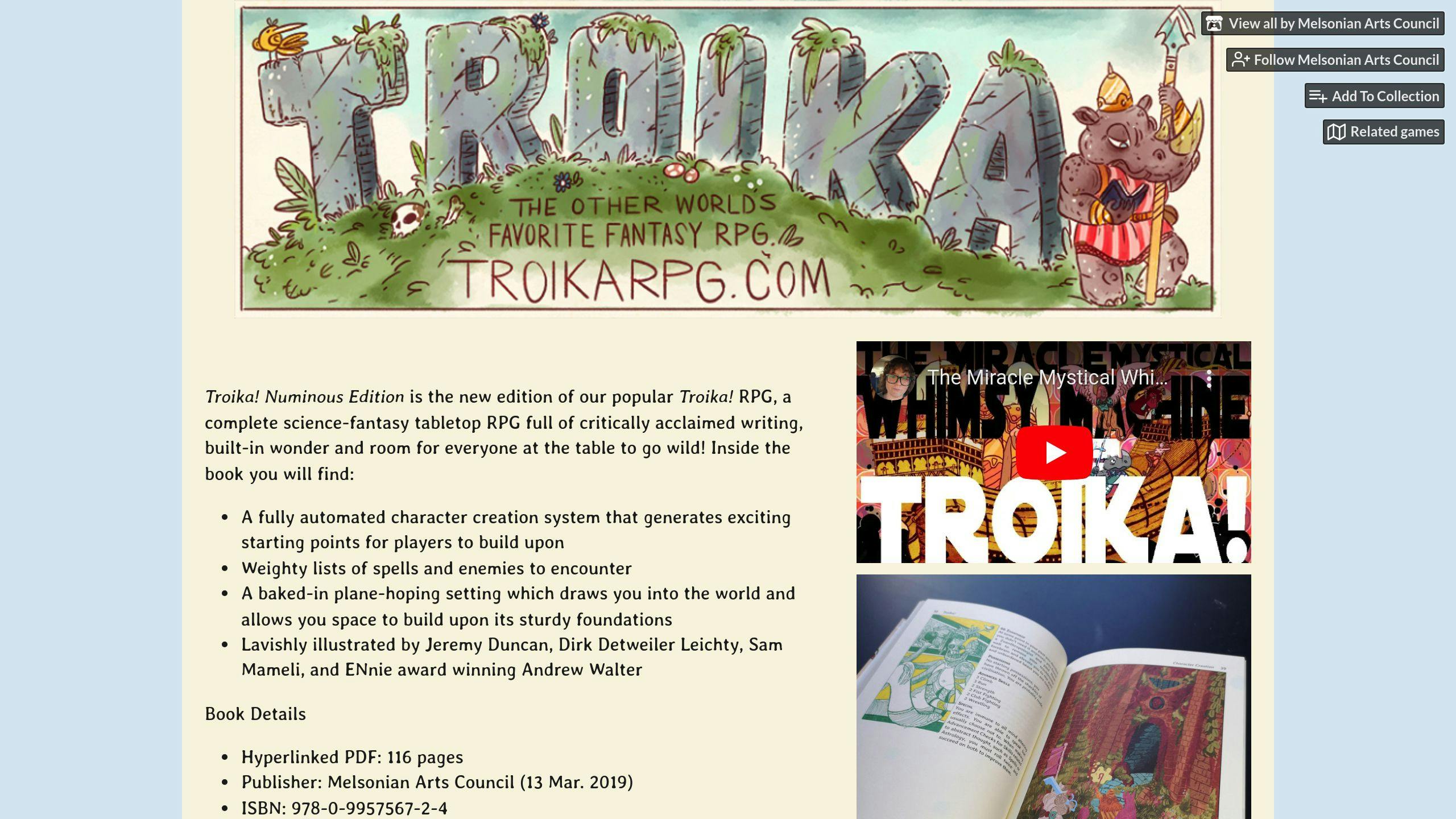 Troika! Numinous Edition