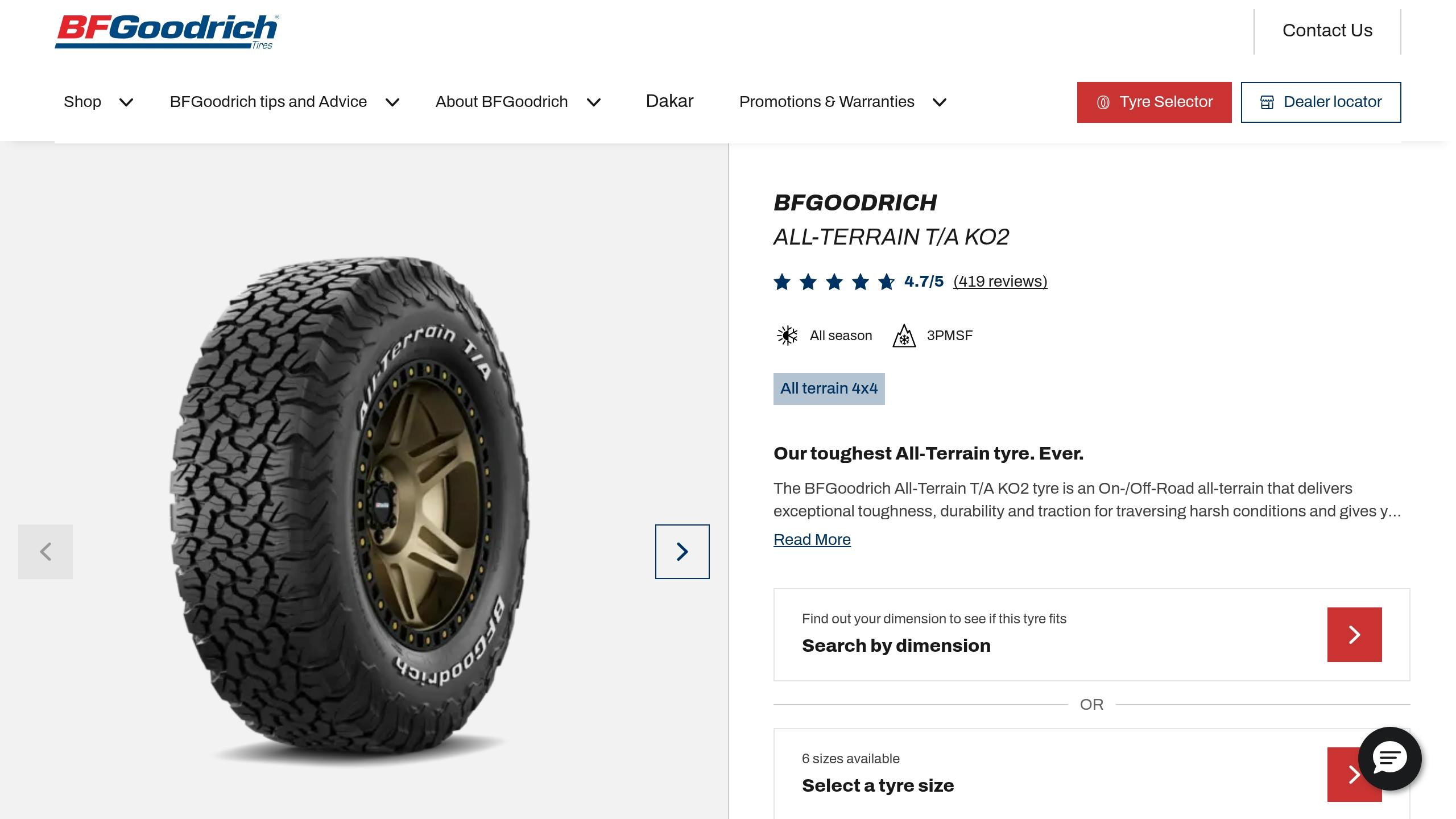 BFGoodrich All-Terrain T/A KO2