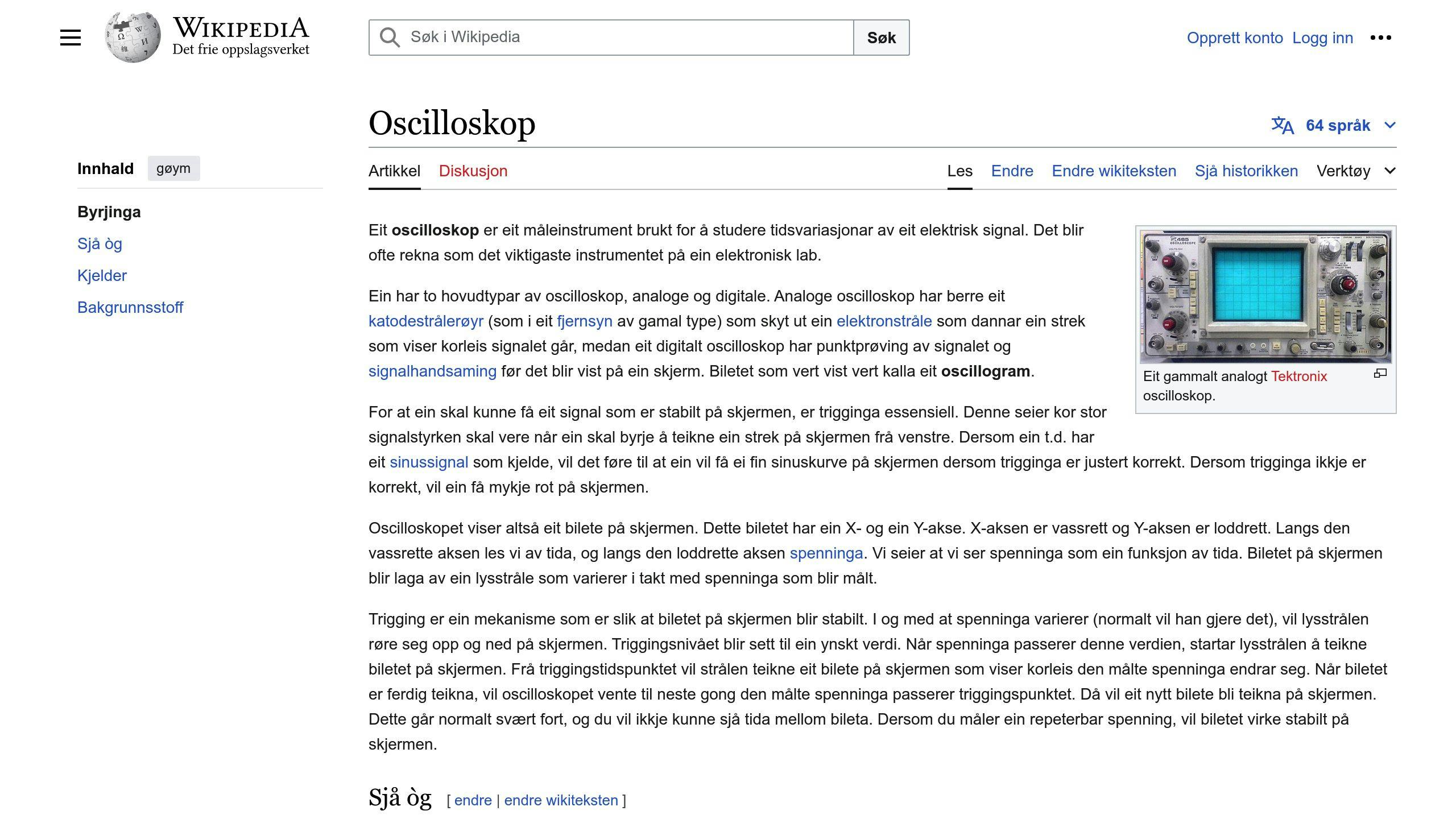 oscilloskop