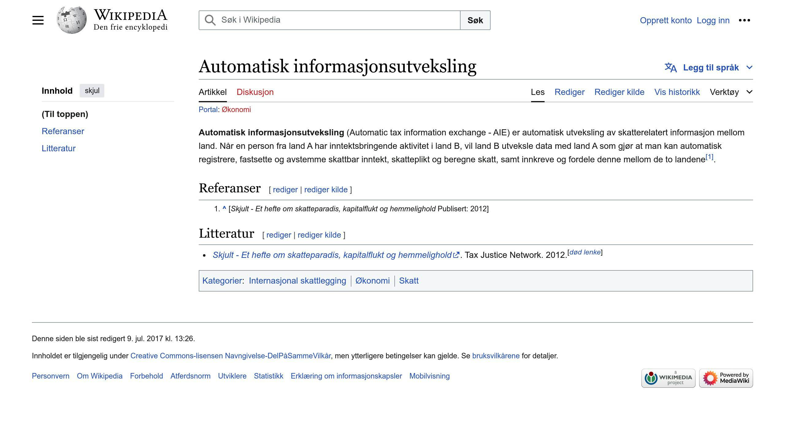 Automatisert skatterapportering