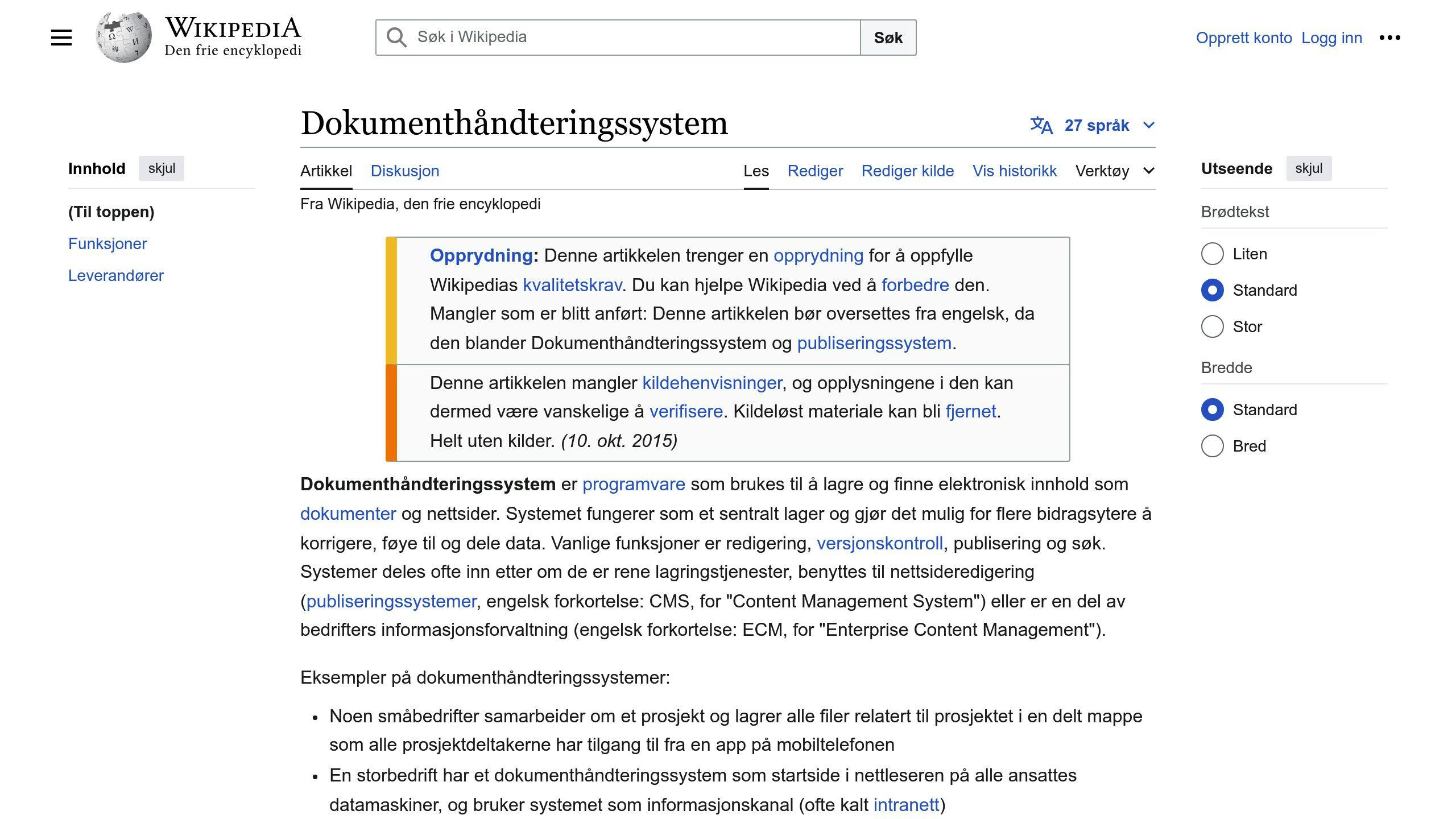 dokumenthåndteringssystem