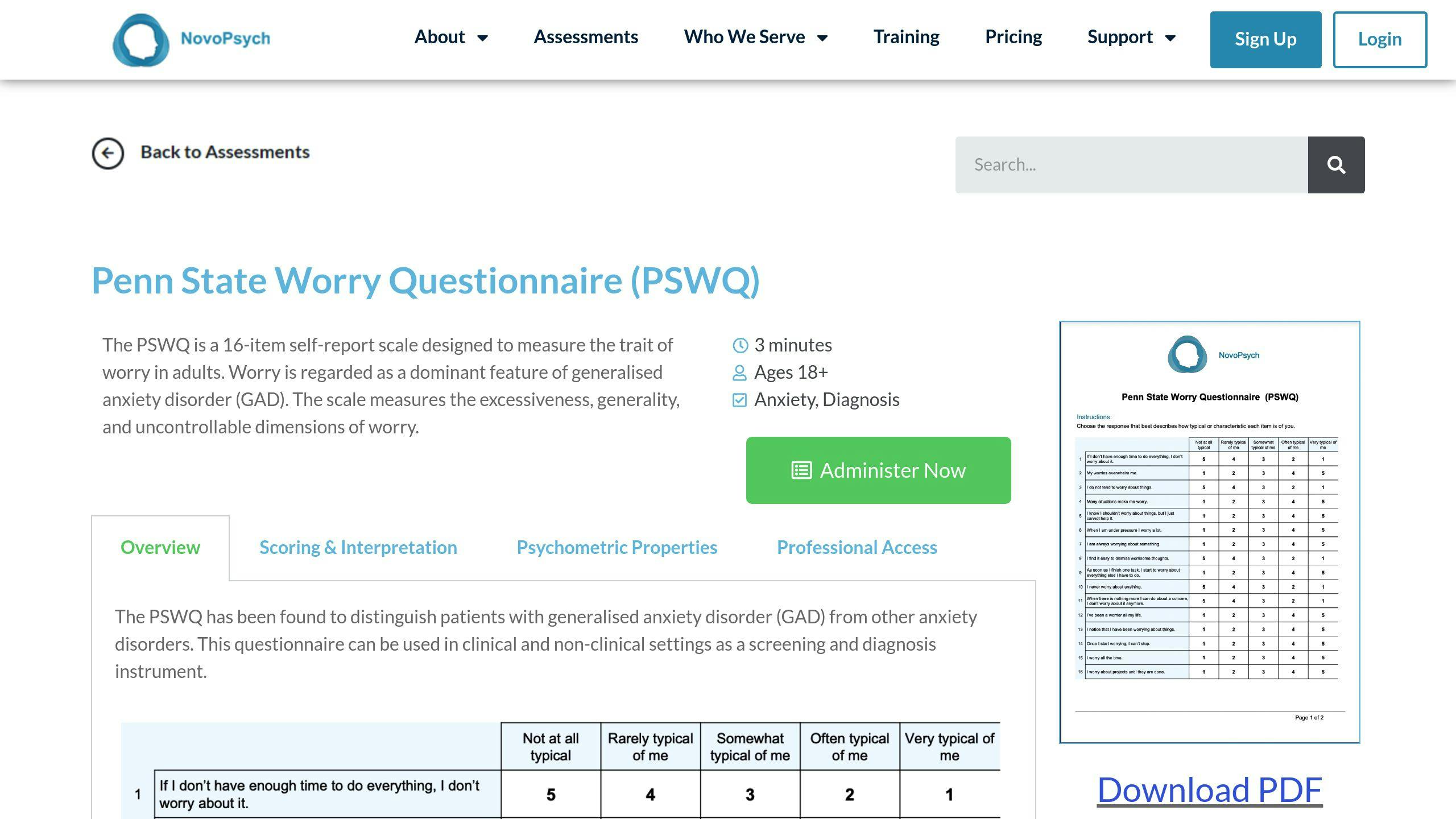 PSWQ