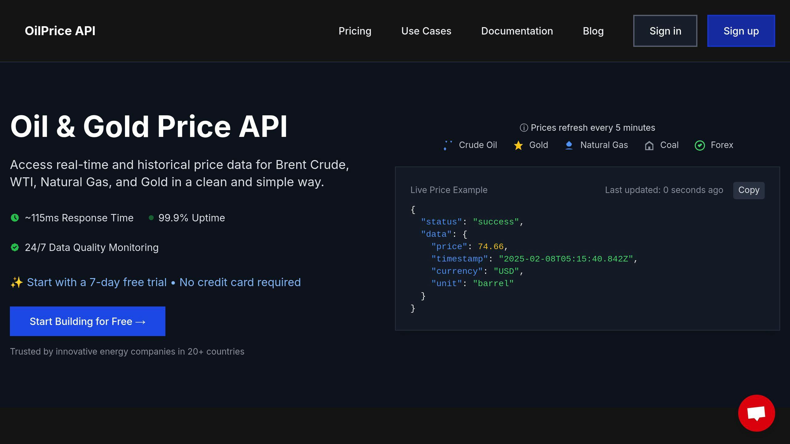 OilpriceAPI Overview