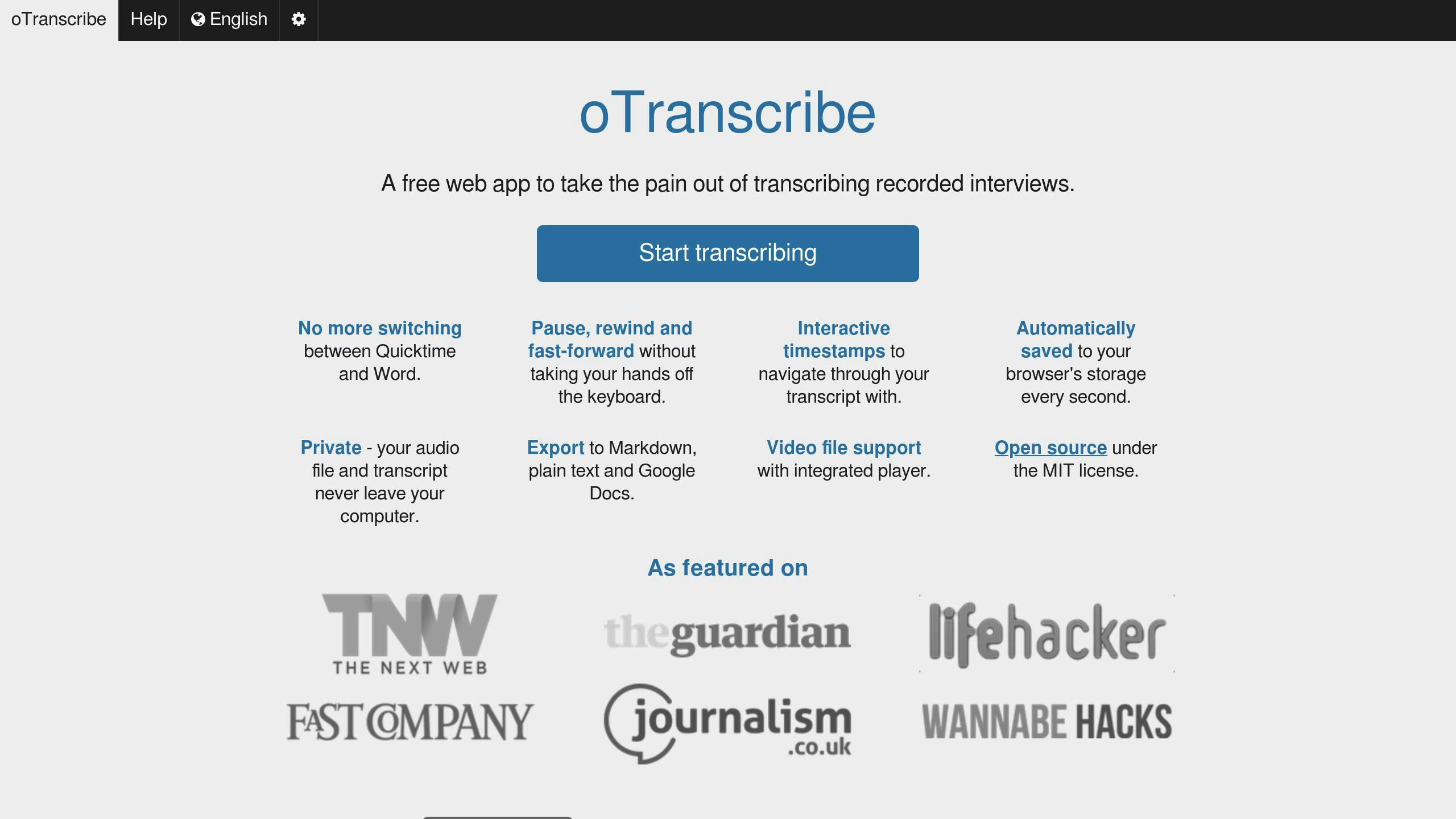 oTranscribe