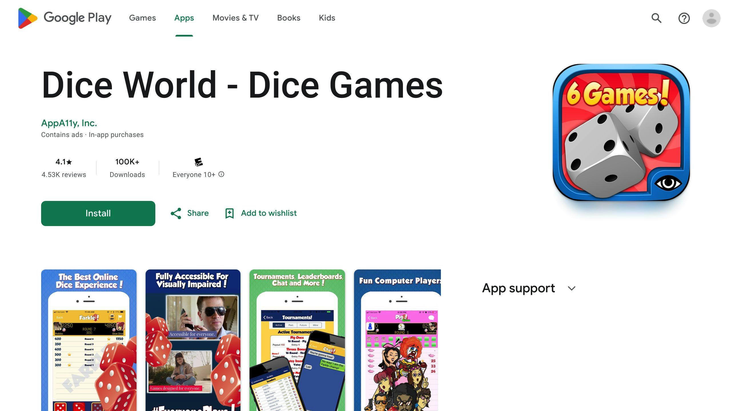 Dice World Games App