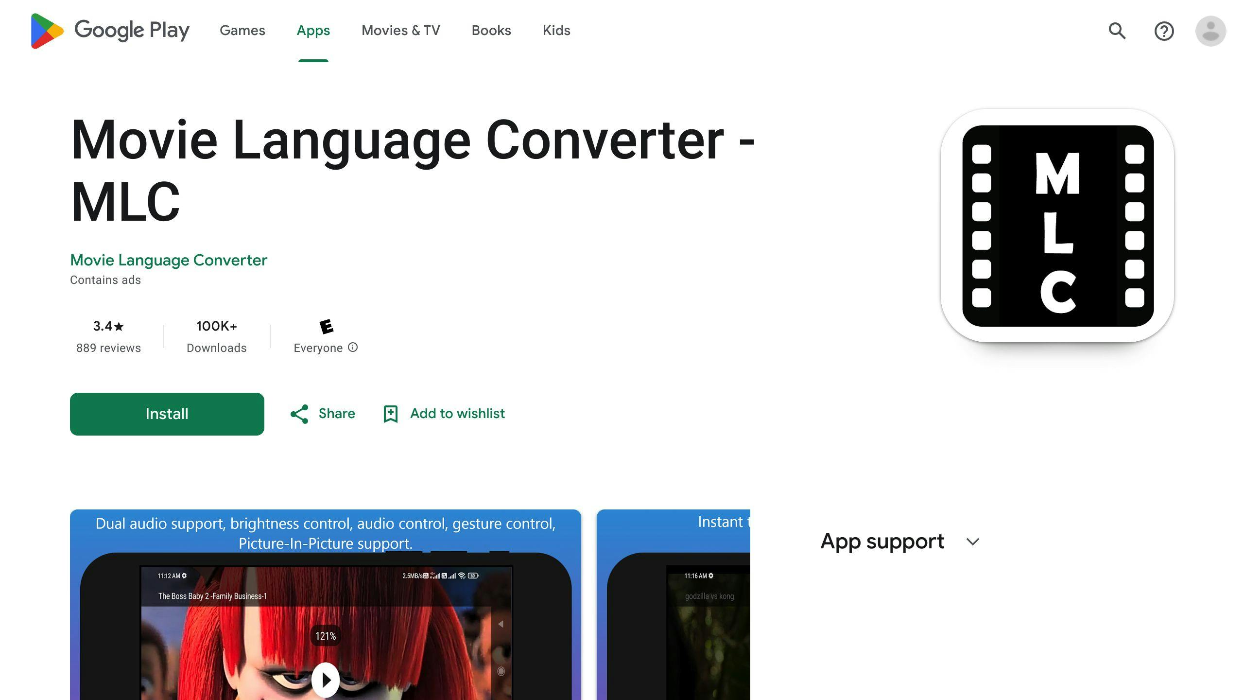 Movie Language Converter