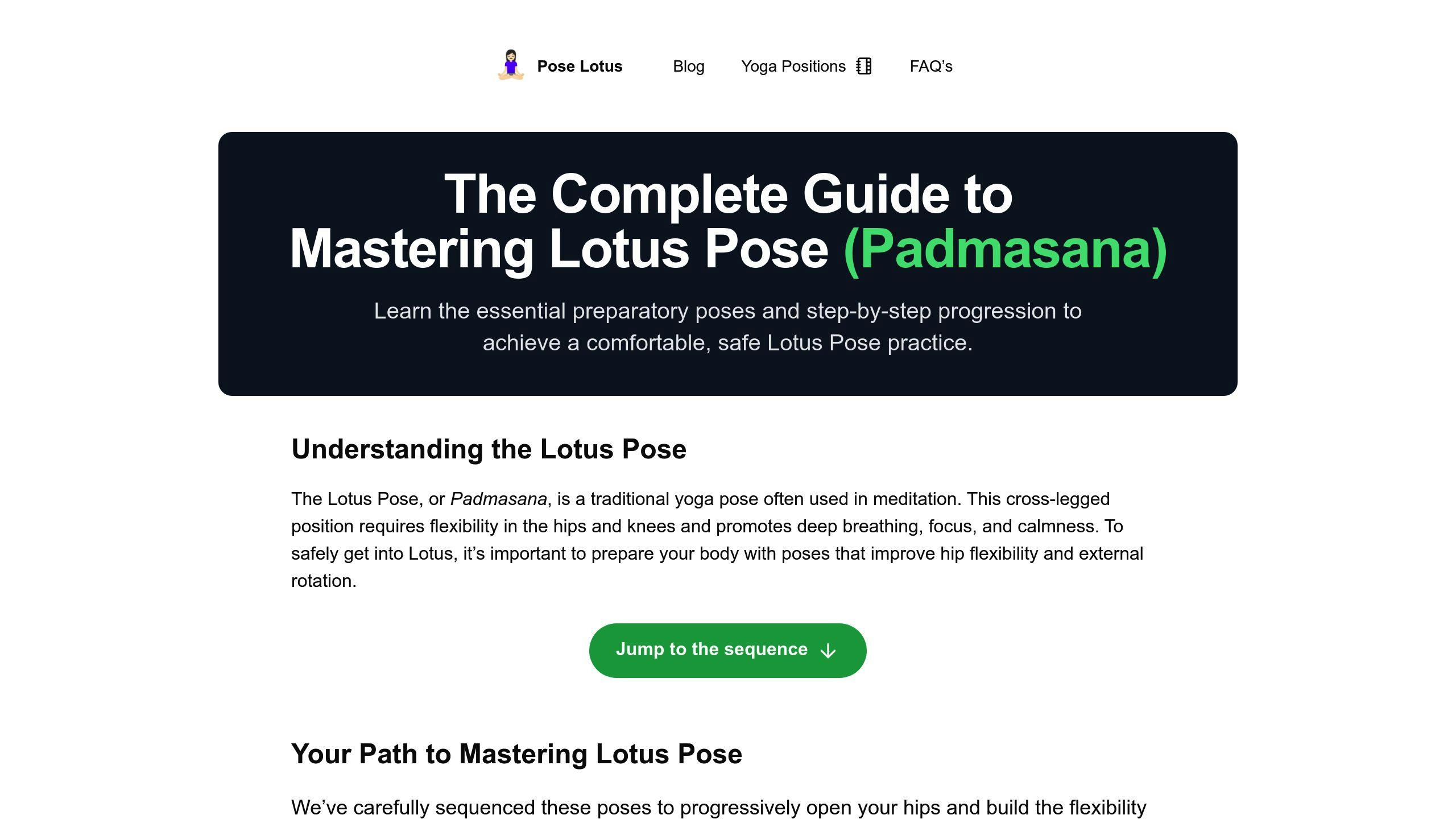 Pose Lotus