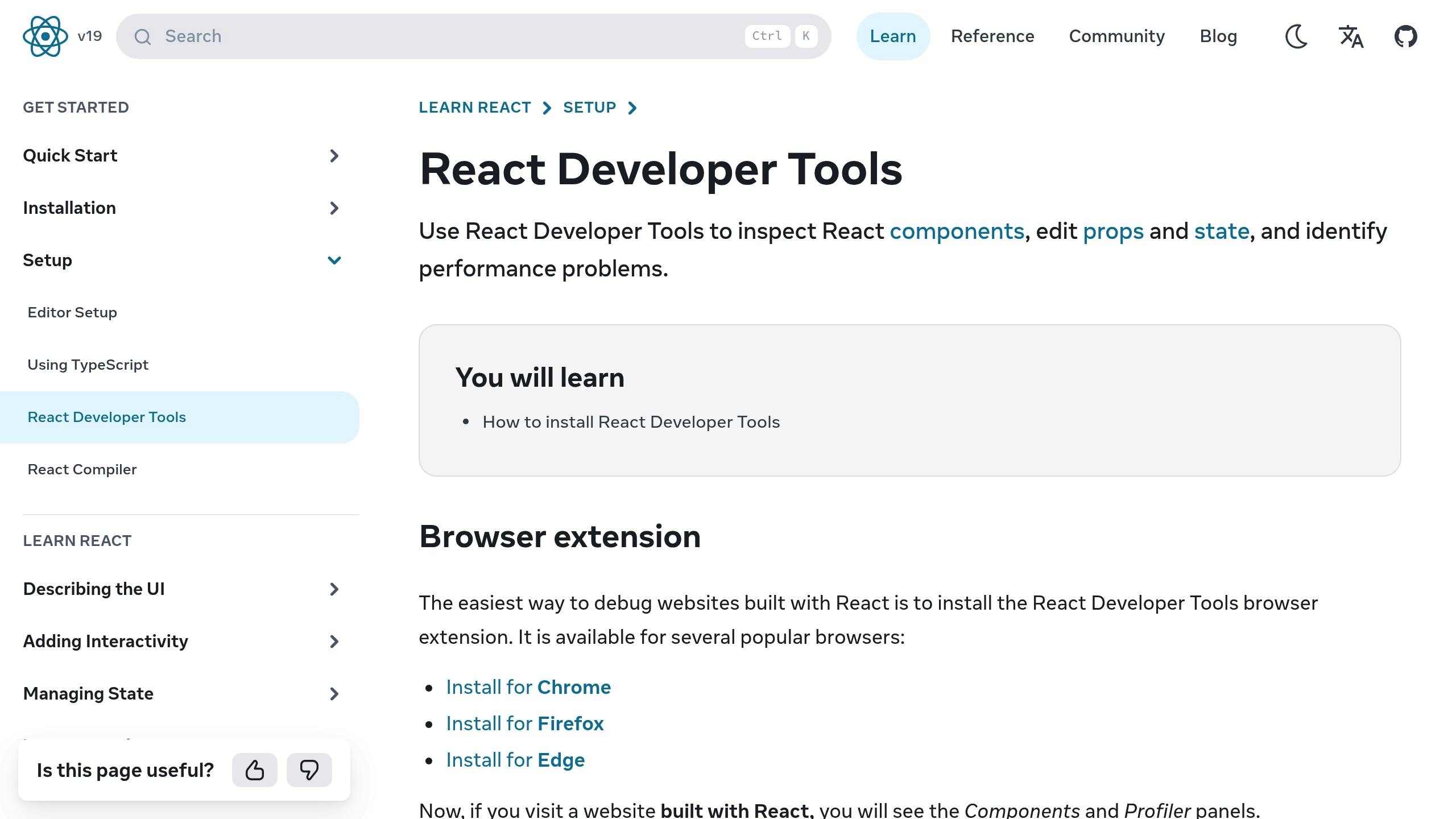 React Developer Tools