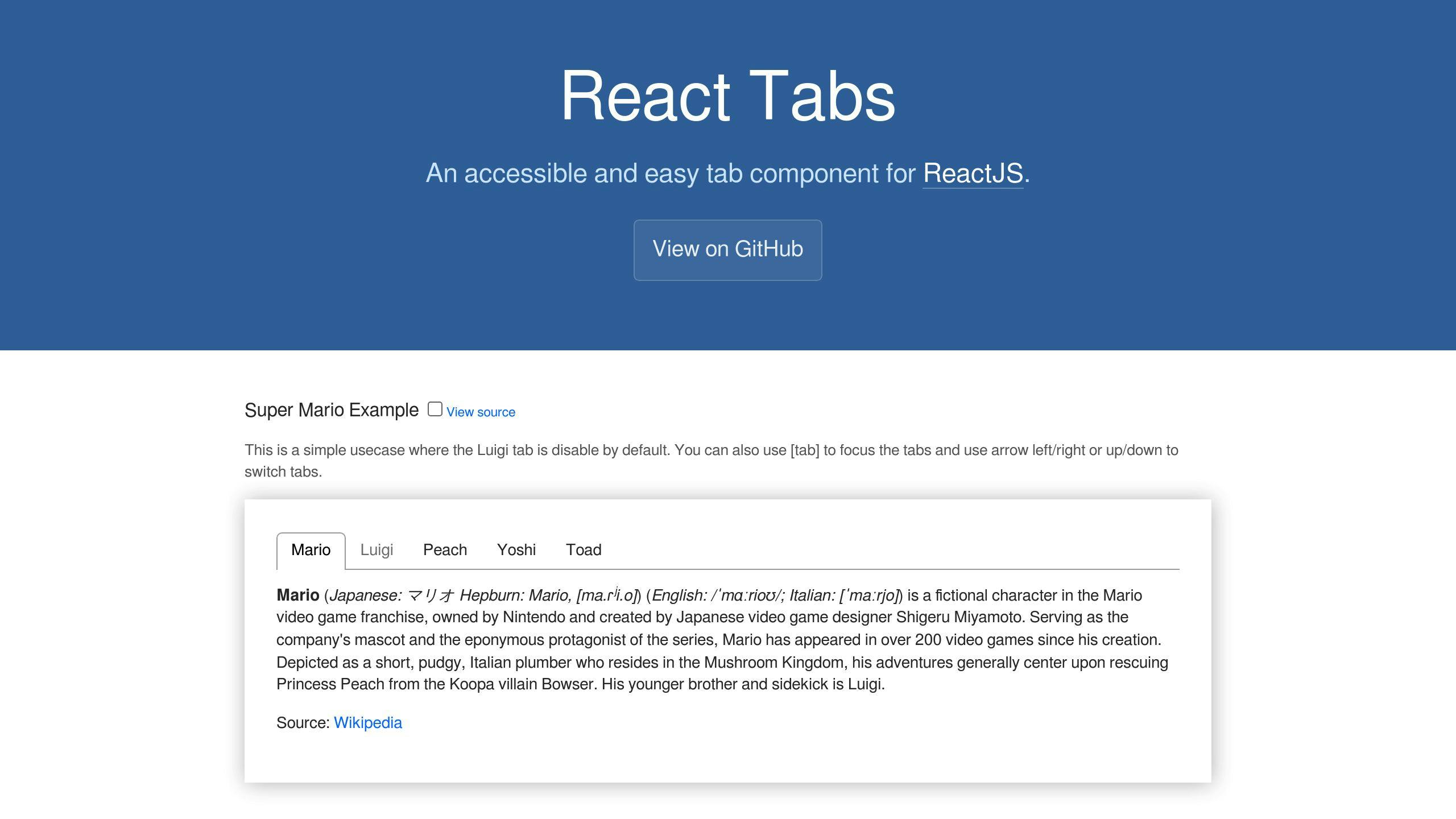 react-tabs