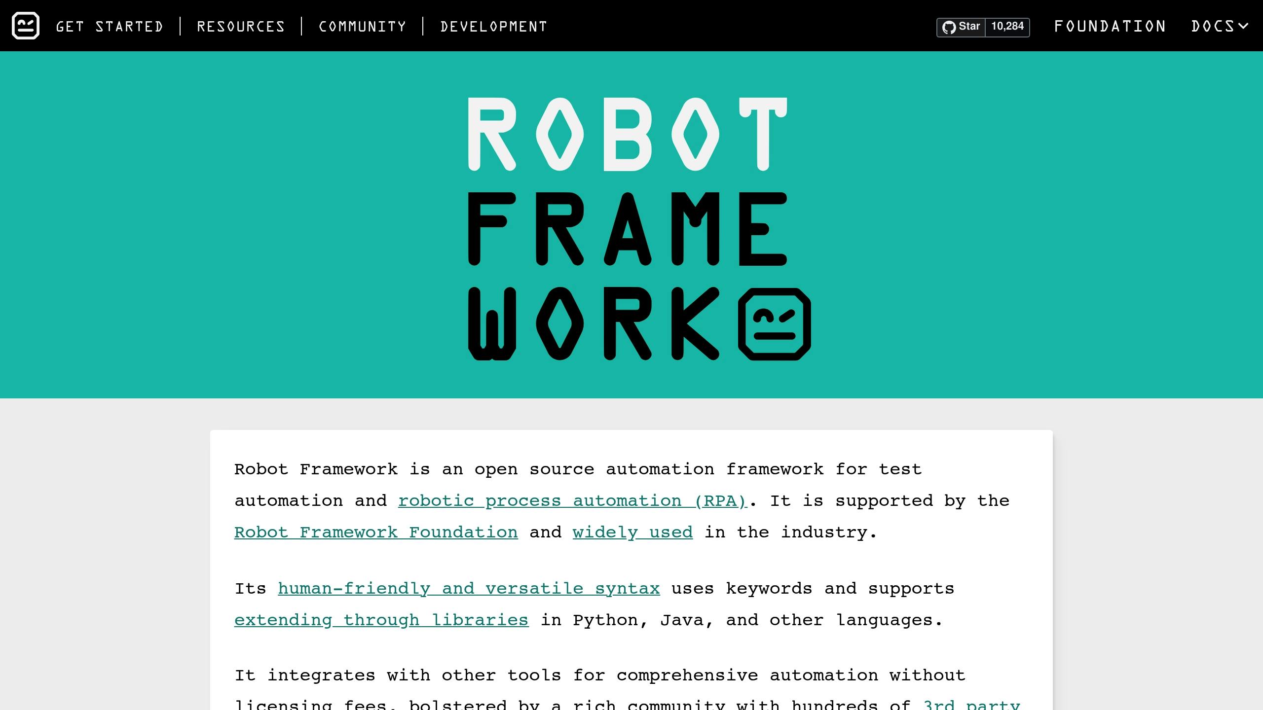 Robot Framework