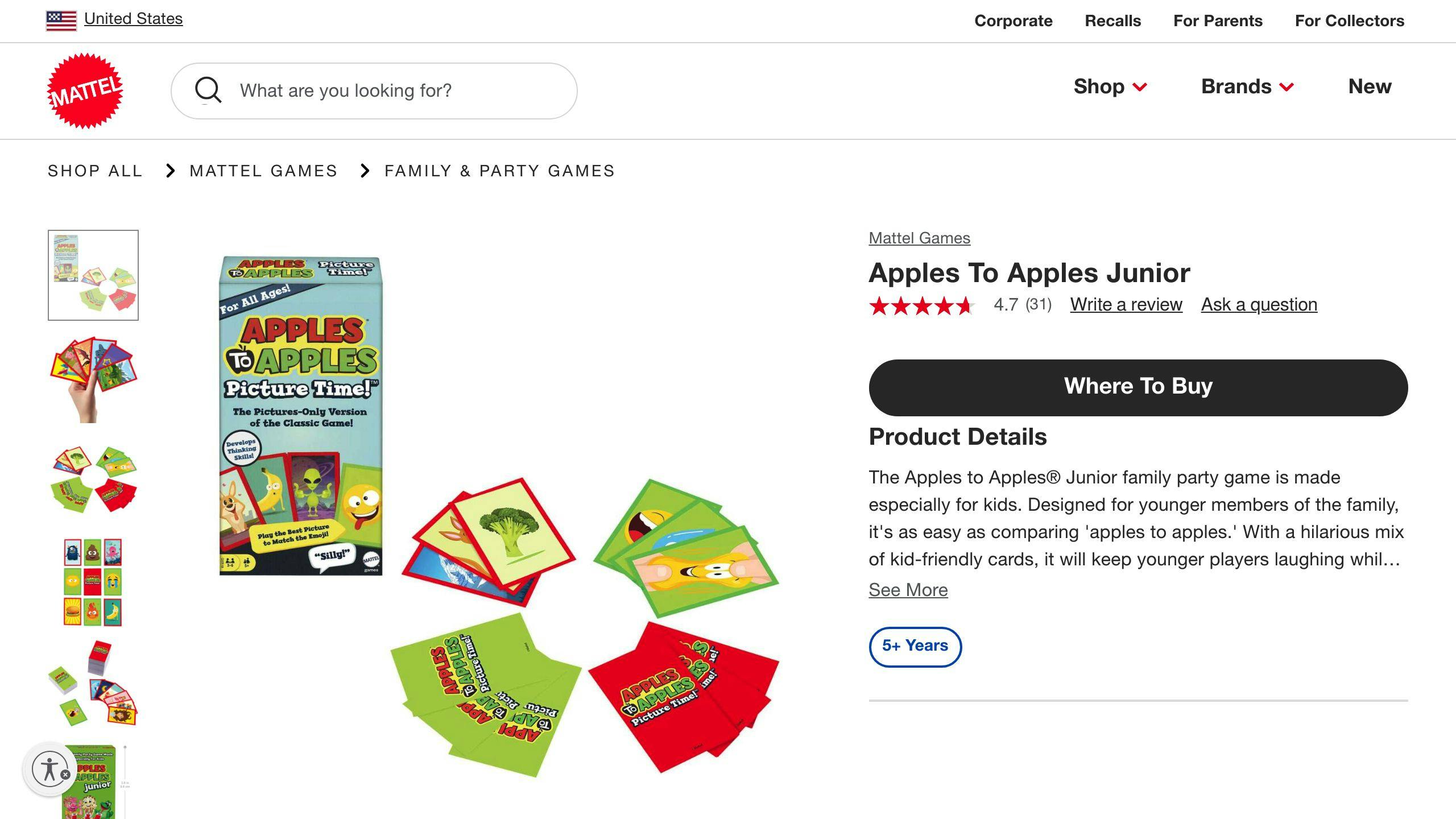 Apples to Apples Junior