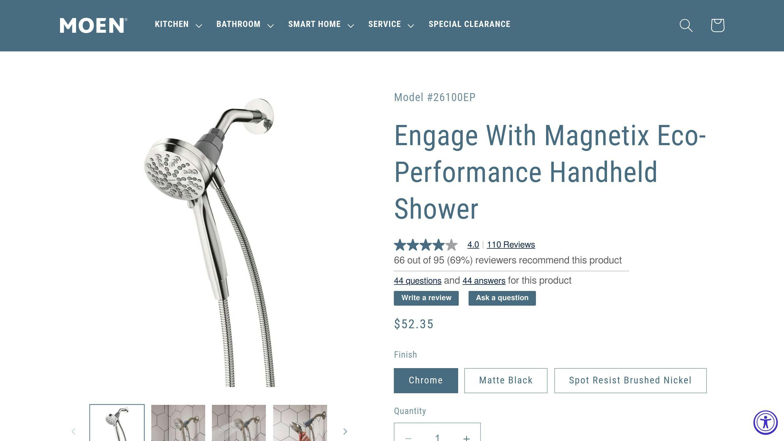 Moen Engage Magnetix