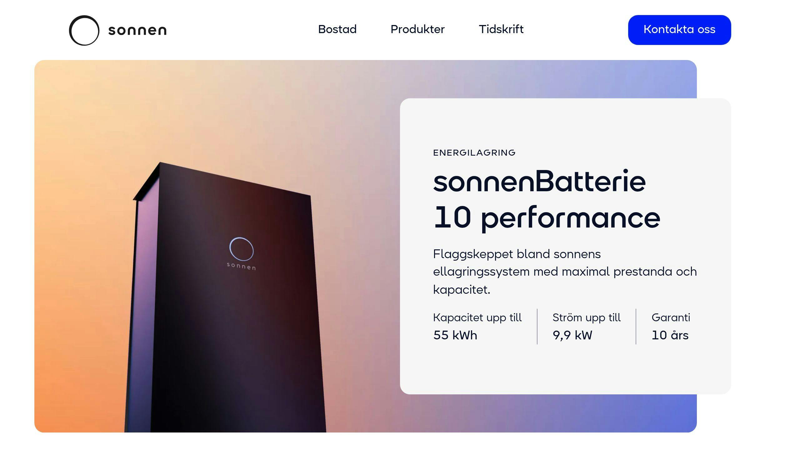 Sonnen batteri 10 Performance