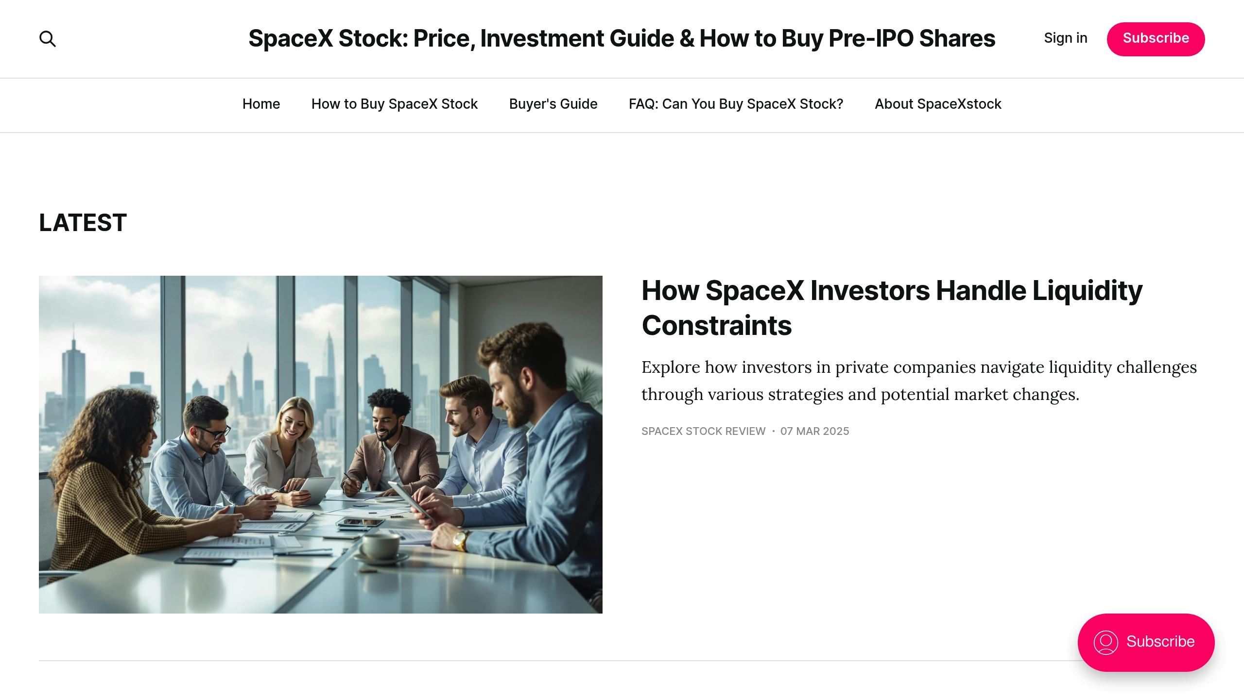 SpaceX Stock Investment Guide