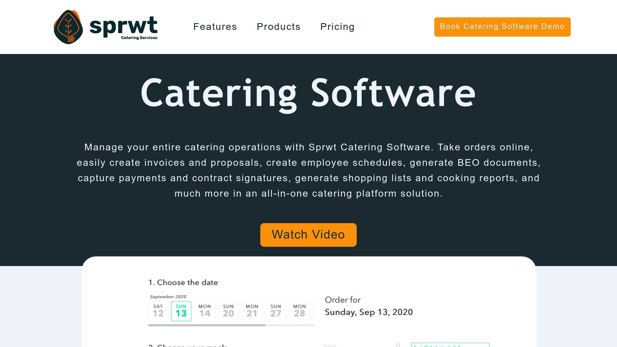 Sprwt's Catering Software
