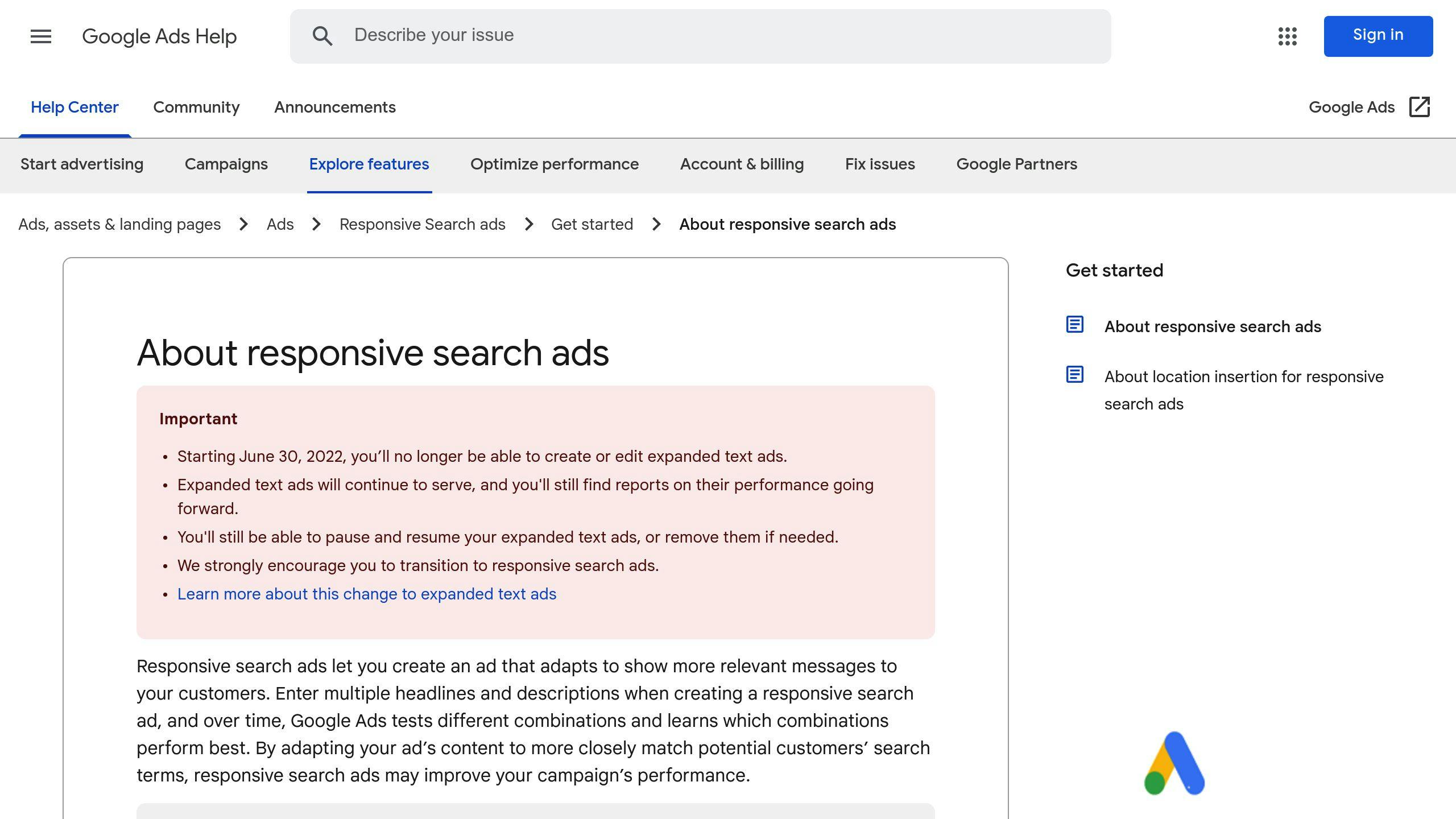 Responsive Search Ads