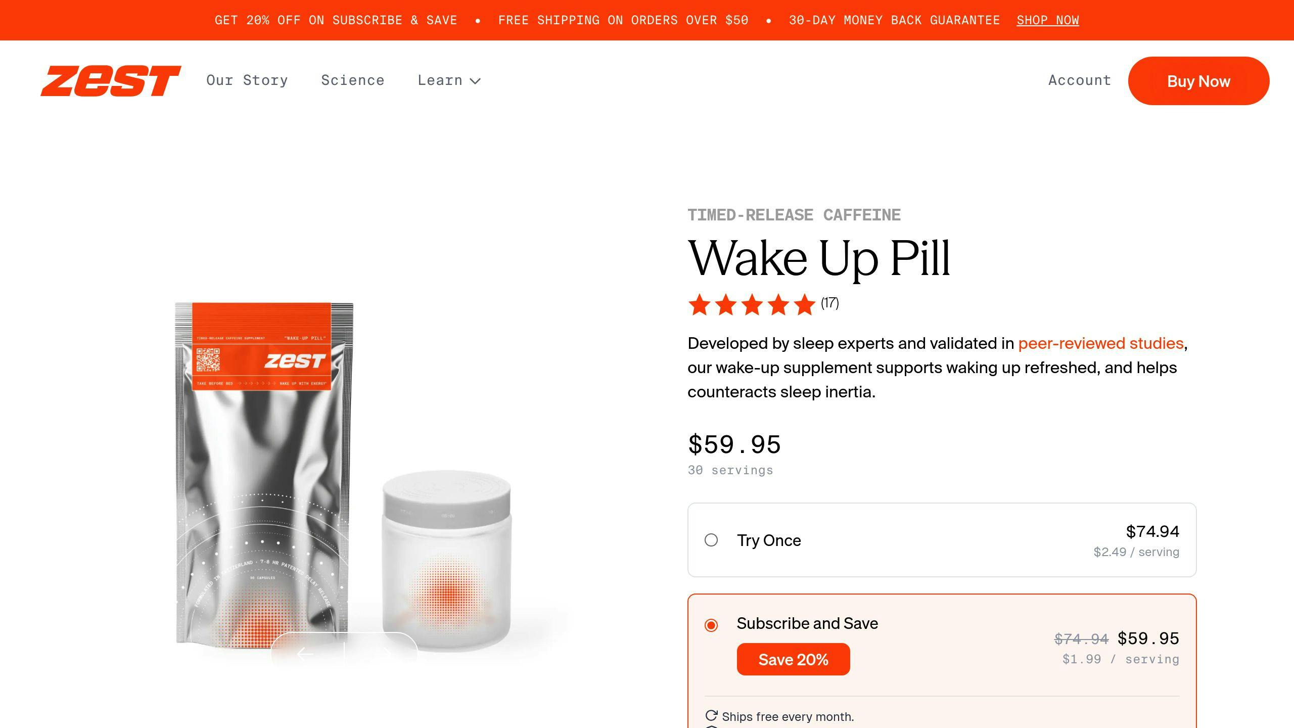 Zest Labs' Delayed-Release Caffeine Capsules