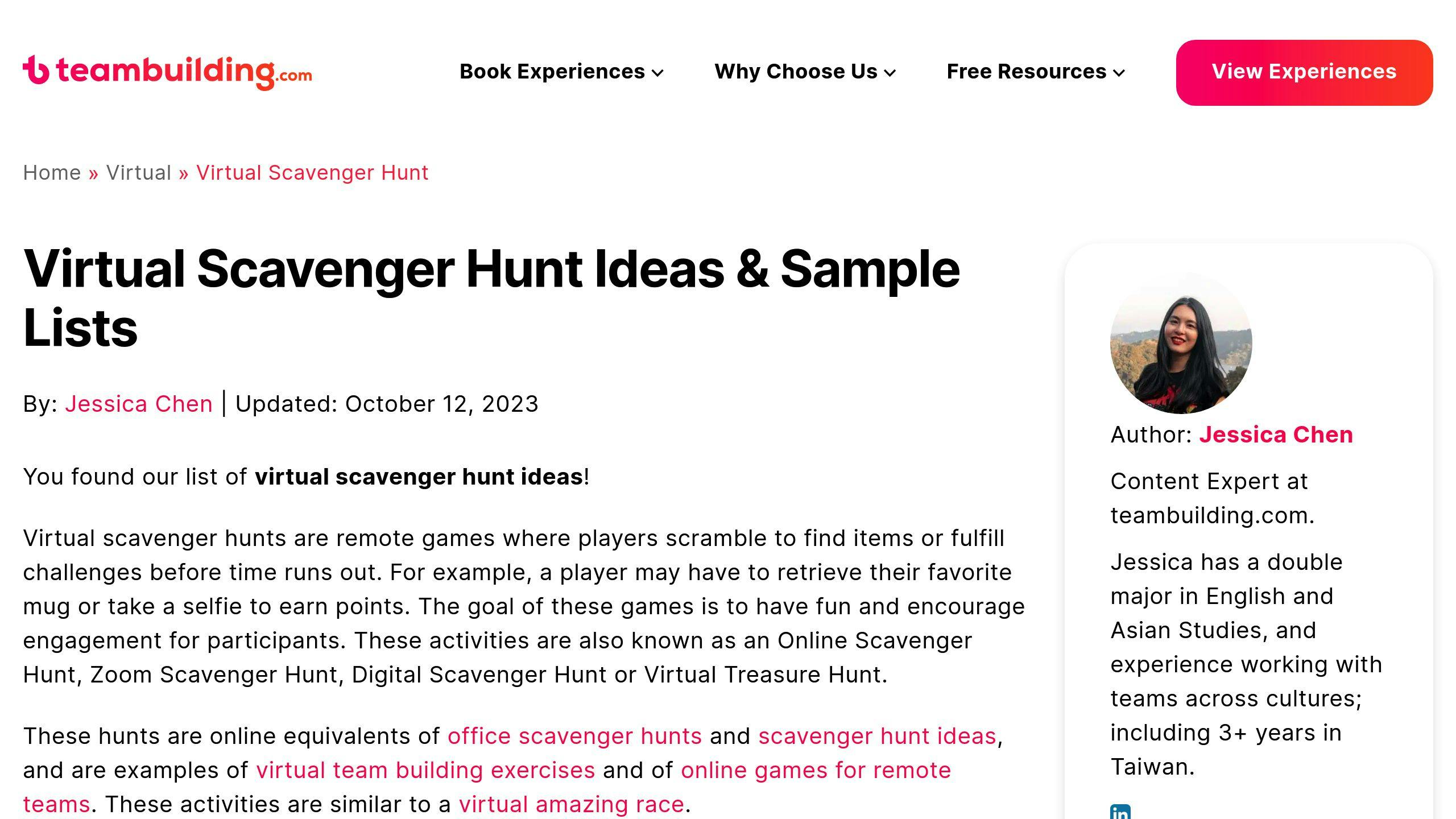 Digital Scavenger Hunt